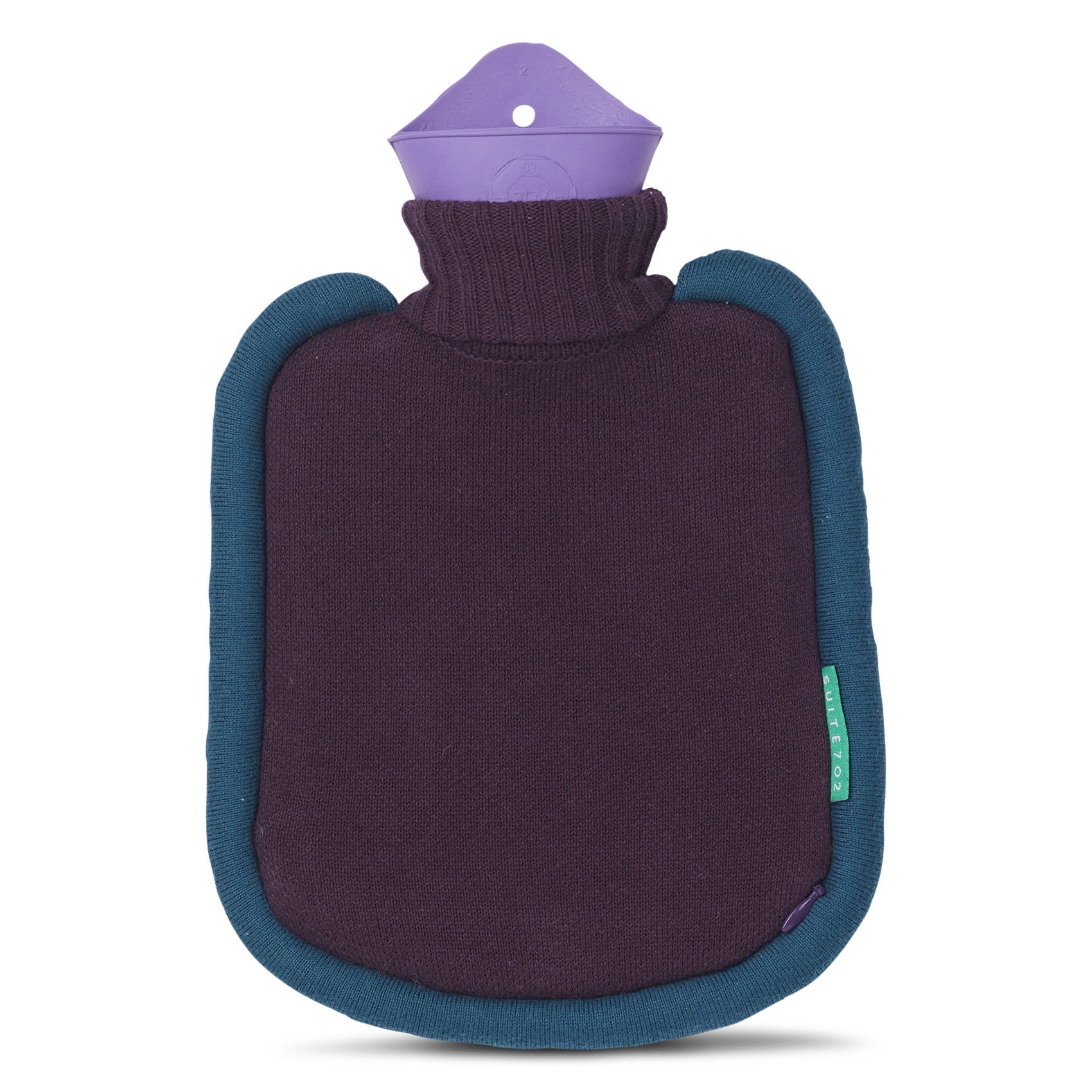 Bouillotte tricotée en coton bio SUITE702 Violet