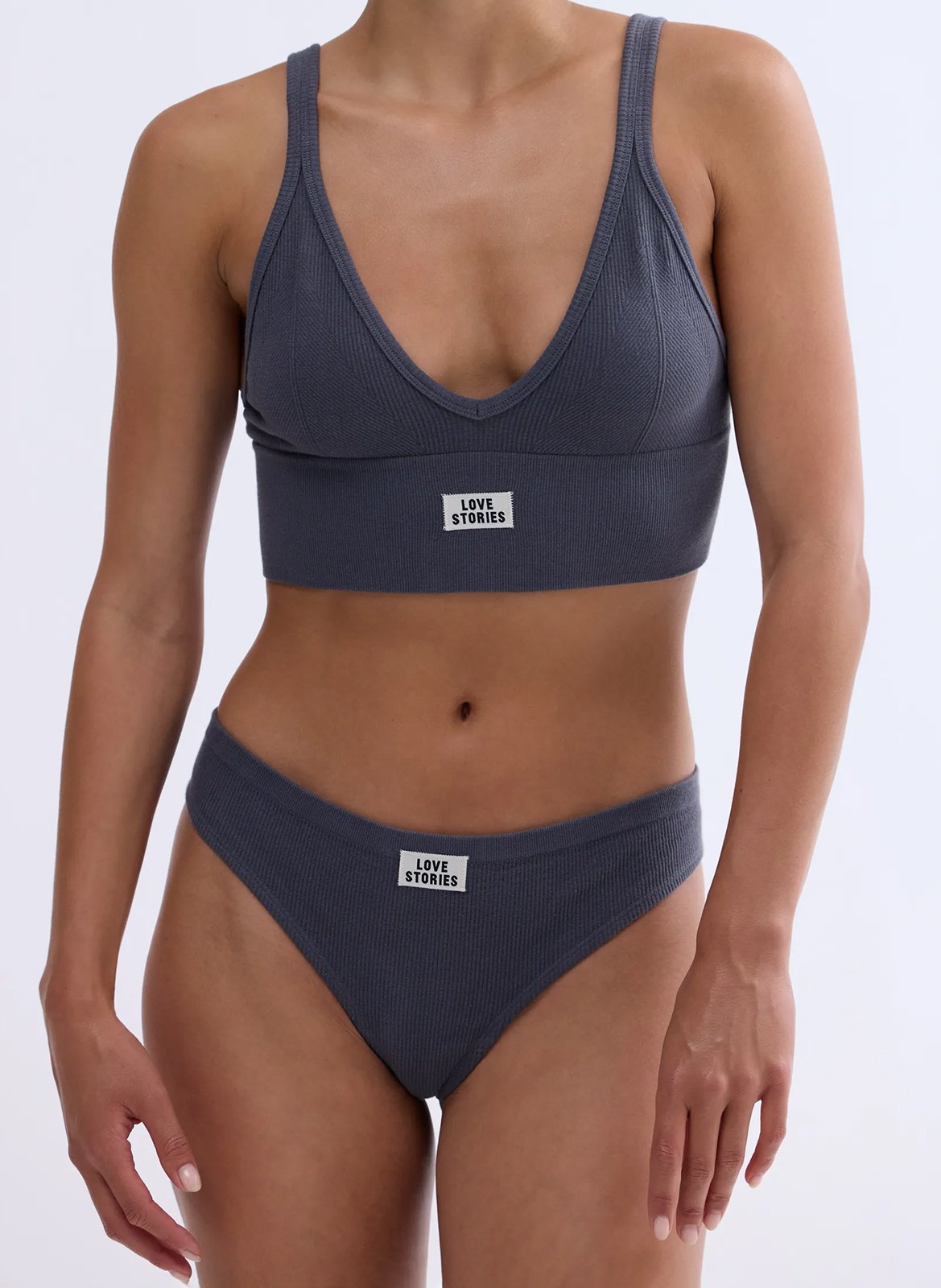 Brassière en coton mélangé LOVE STORIES Gris