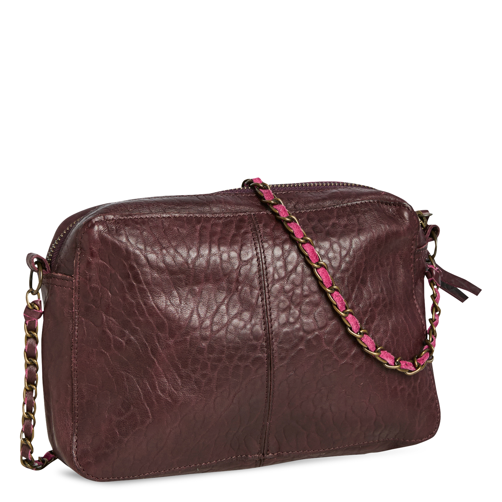 Leren crossbodytas  PIECES Rood