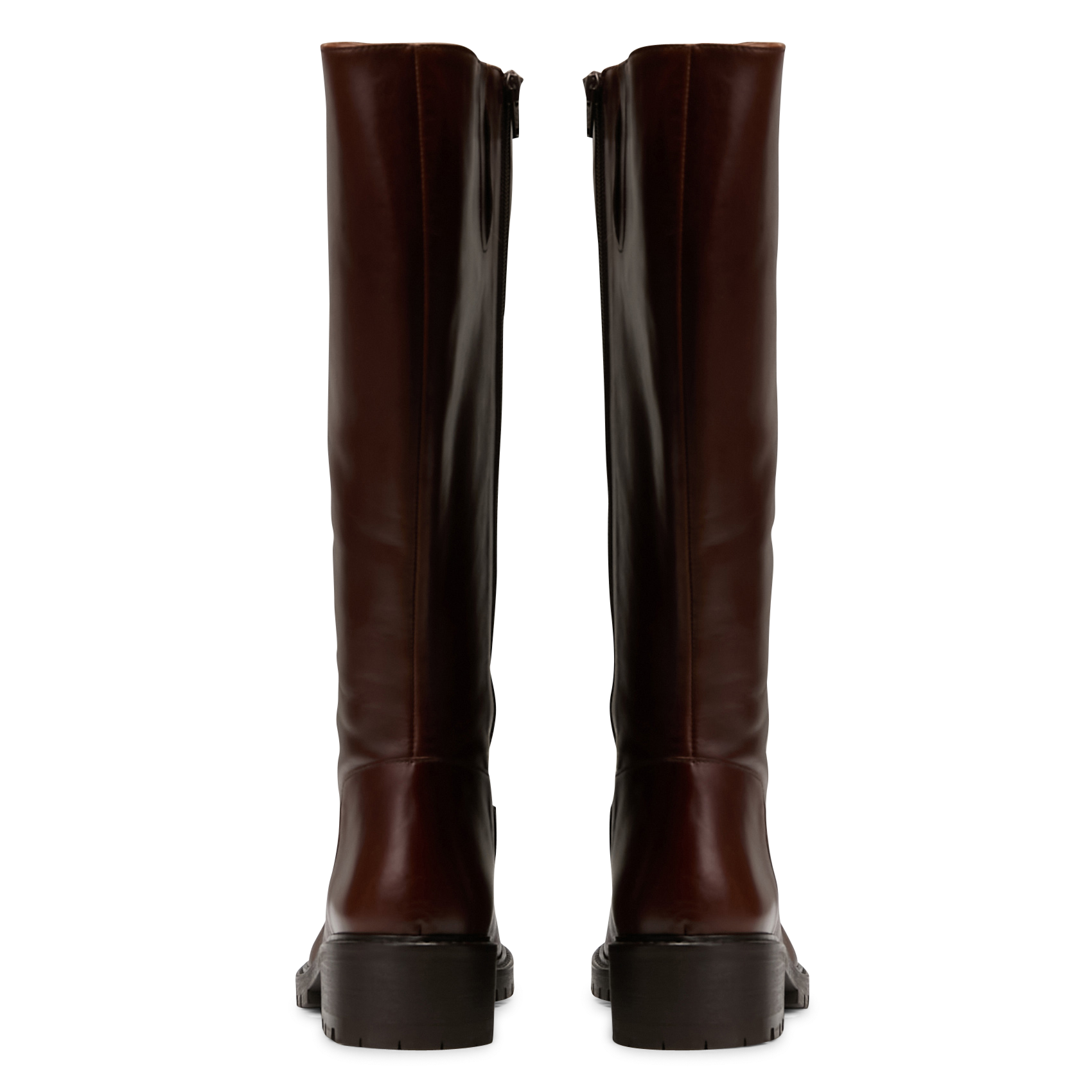 Bottes mollets larges en cuir MELLOW YELLOW Marron
