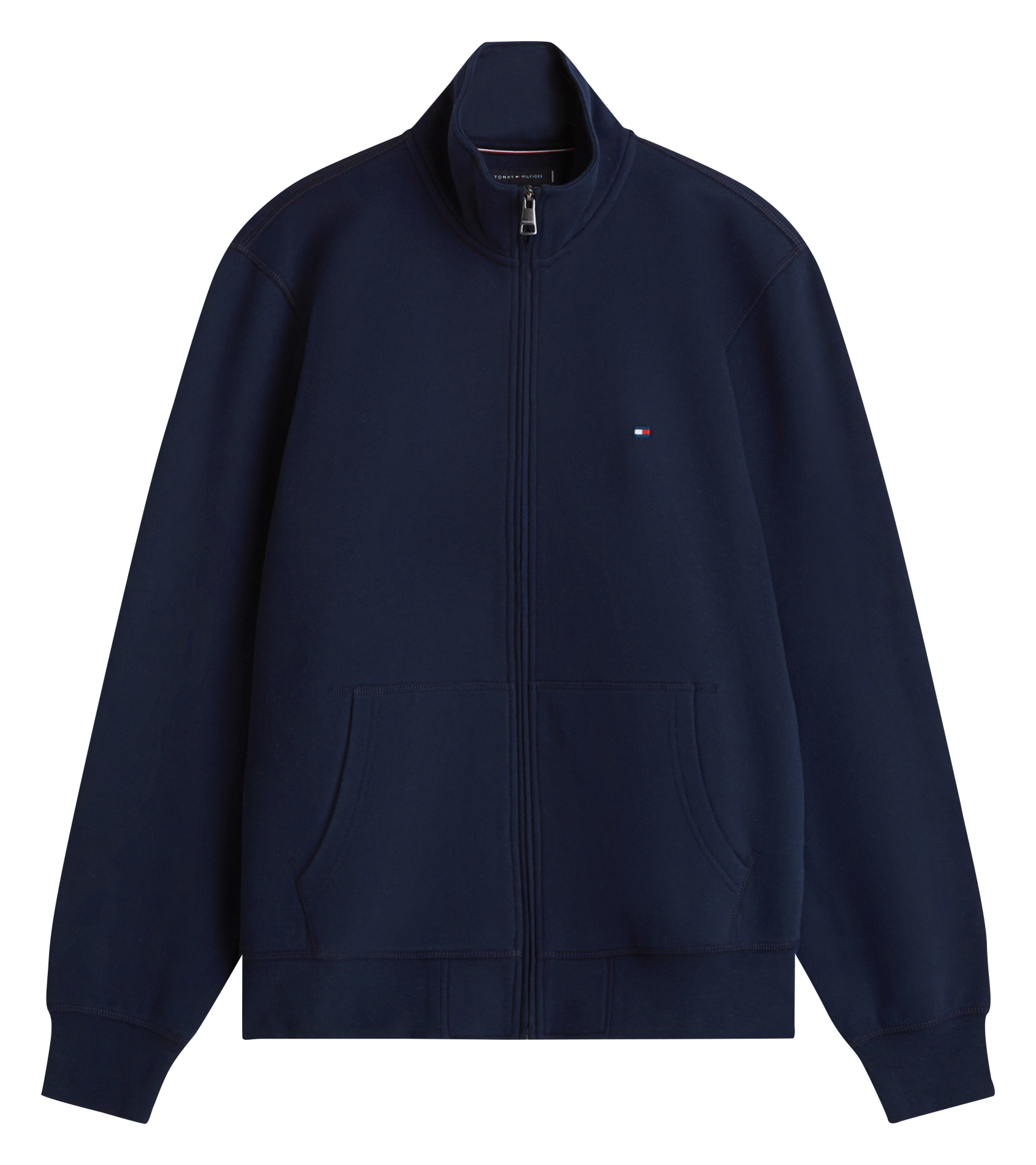 Sweat droit col montant en coton mélangé TOMMY HILFIGER Bleu