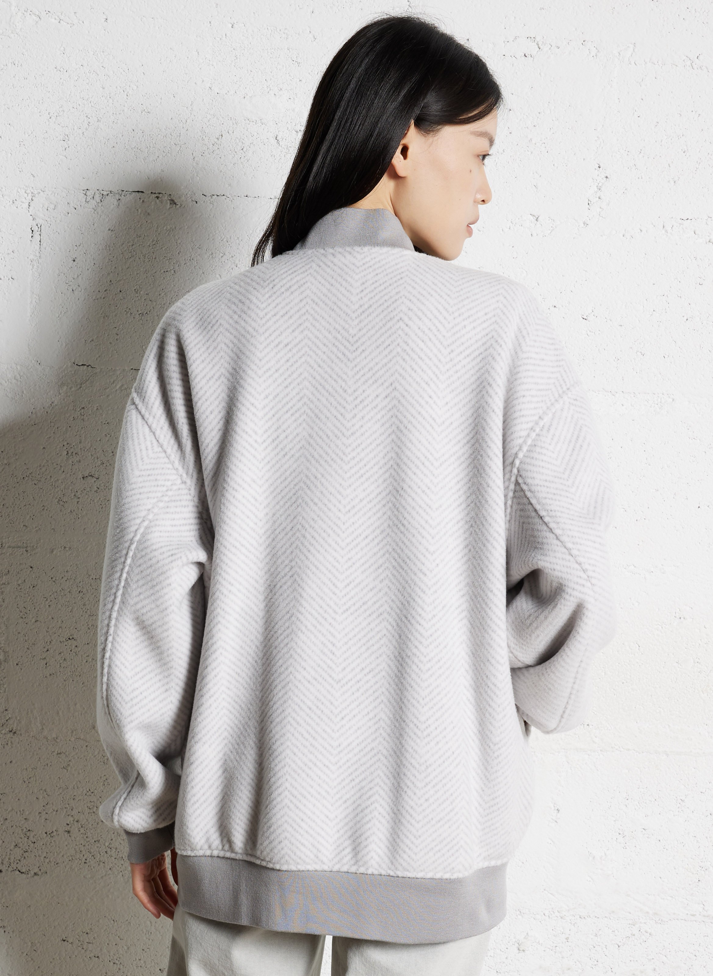 Blouson ample col teddy à motif chevrons IMPERIAL Multicolore