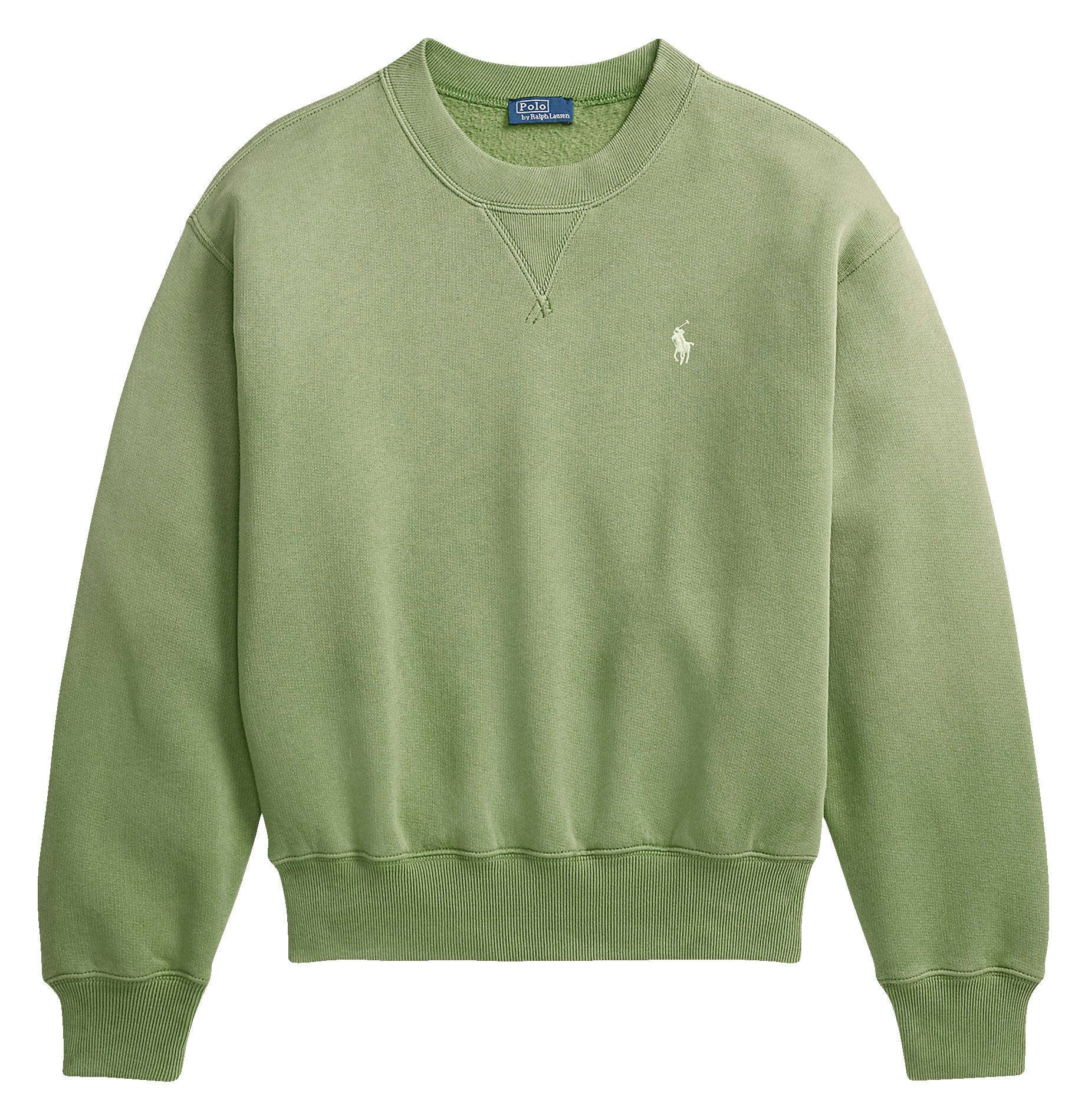 Sweat droit à logo en coton mélangé POLO RALPH LAUREN Vert