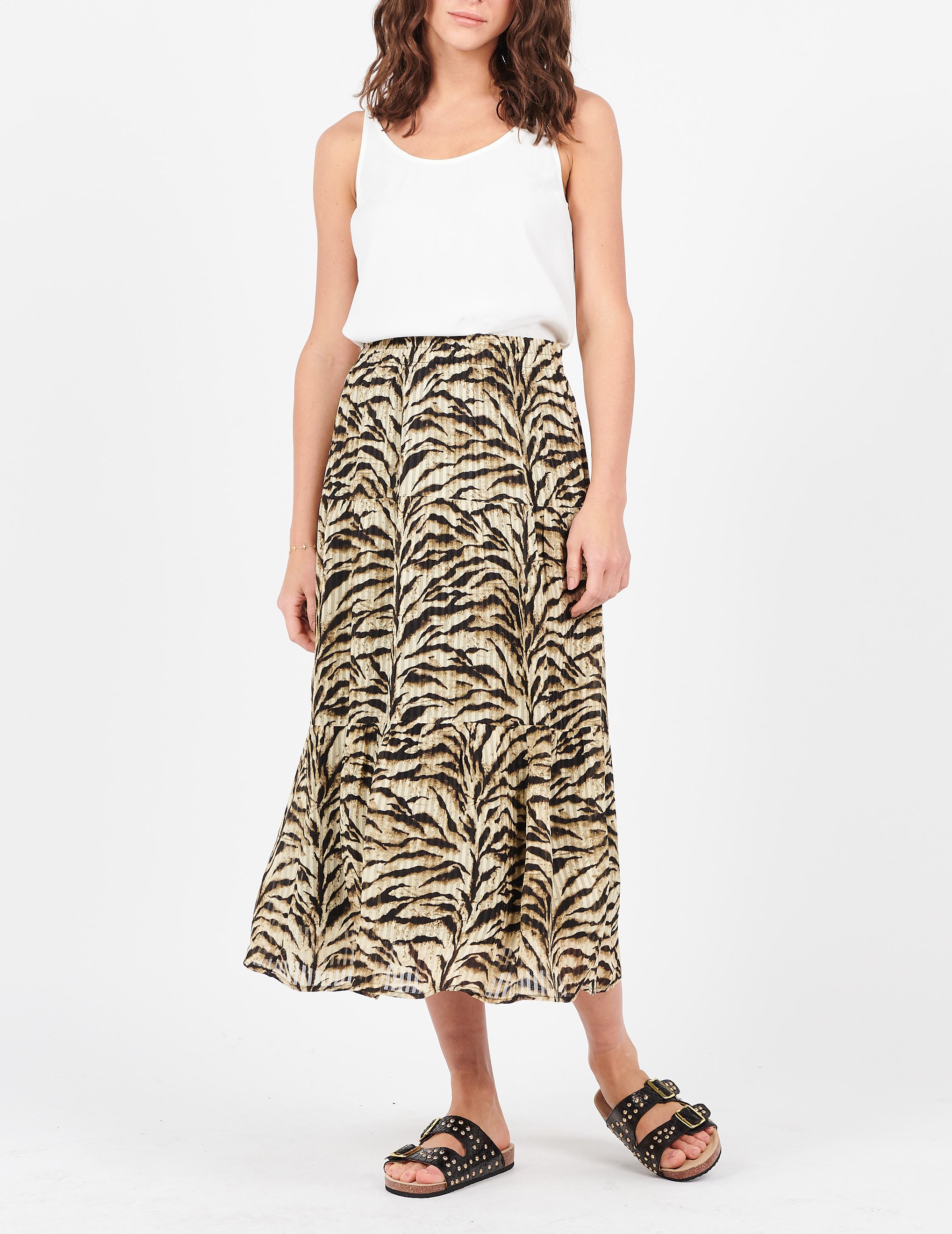 Top à bretelles en crêpe BA&SH Beige