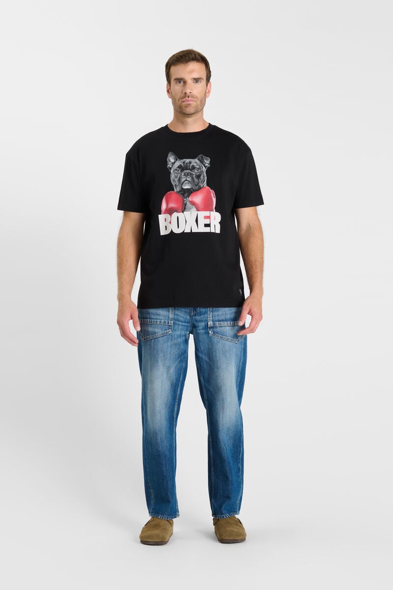 Tommy Badge T-shirt LE TEMPS DES CERISES Black