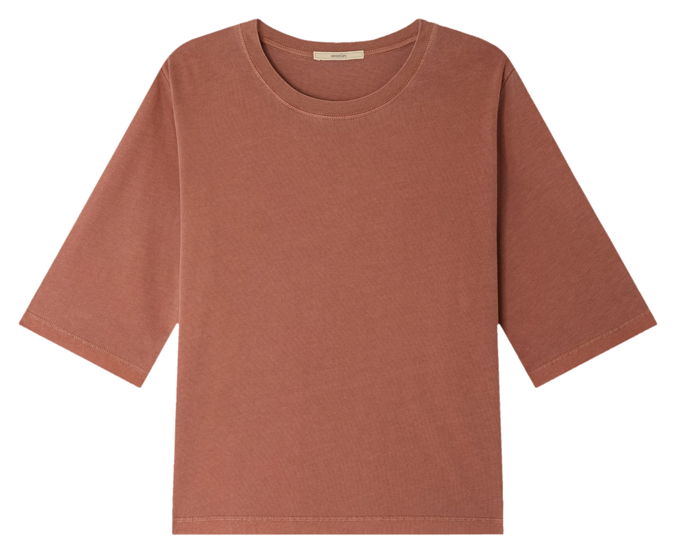 Oversize-Baumwoll-T-Shirt SESSUN Braun