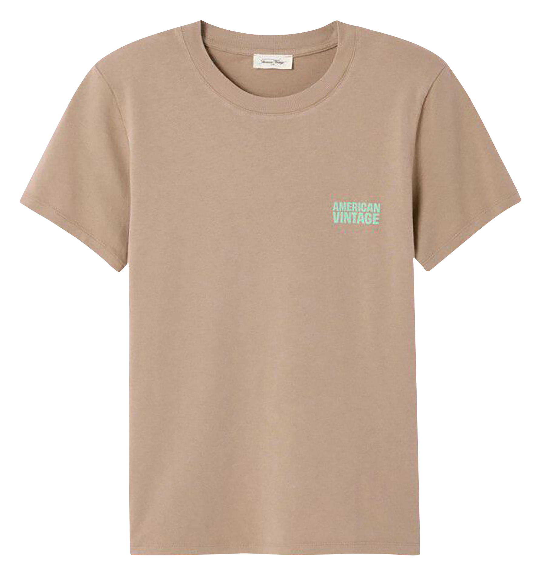 Gerade geschnittenes Rundhals-T-Shirt aus Baumwolle AMERICAN VINTAGE