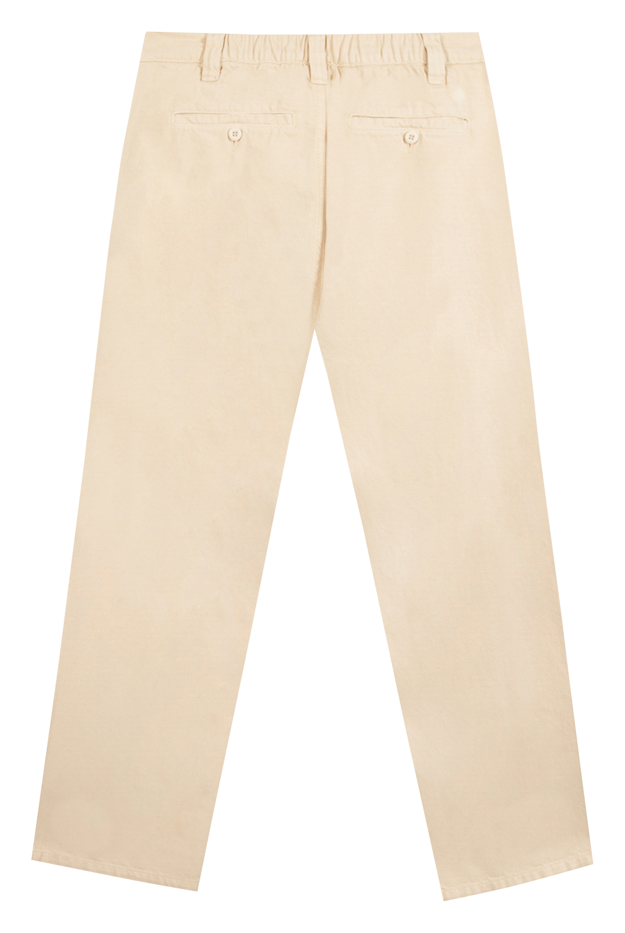 Pantalon droit en coton FAGUO Beige