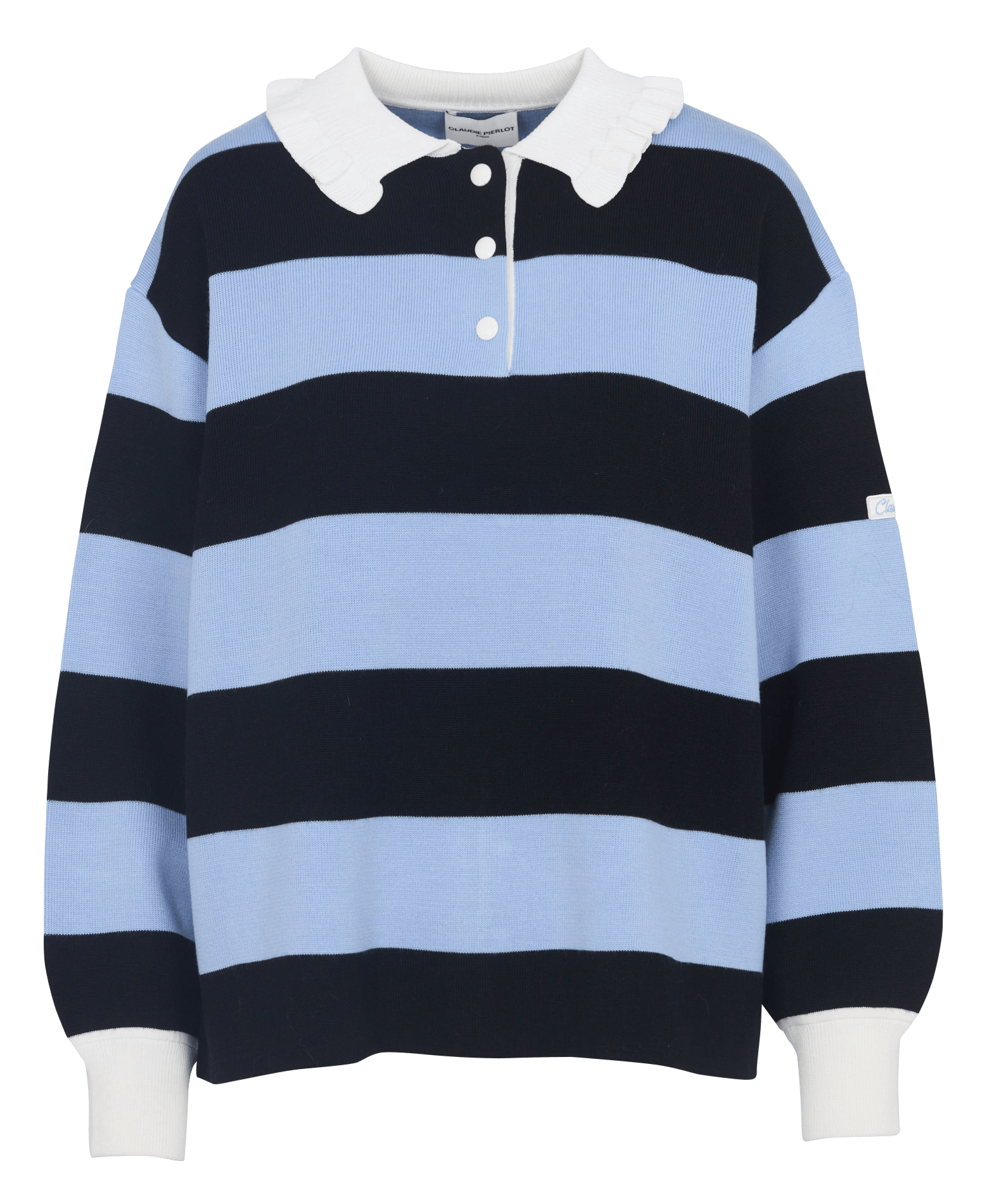 Pull col polo à rayures  MANON Bicolore