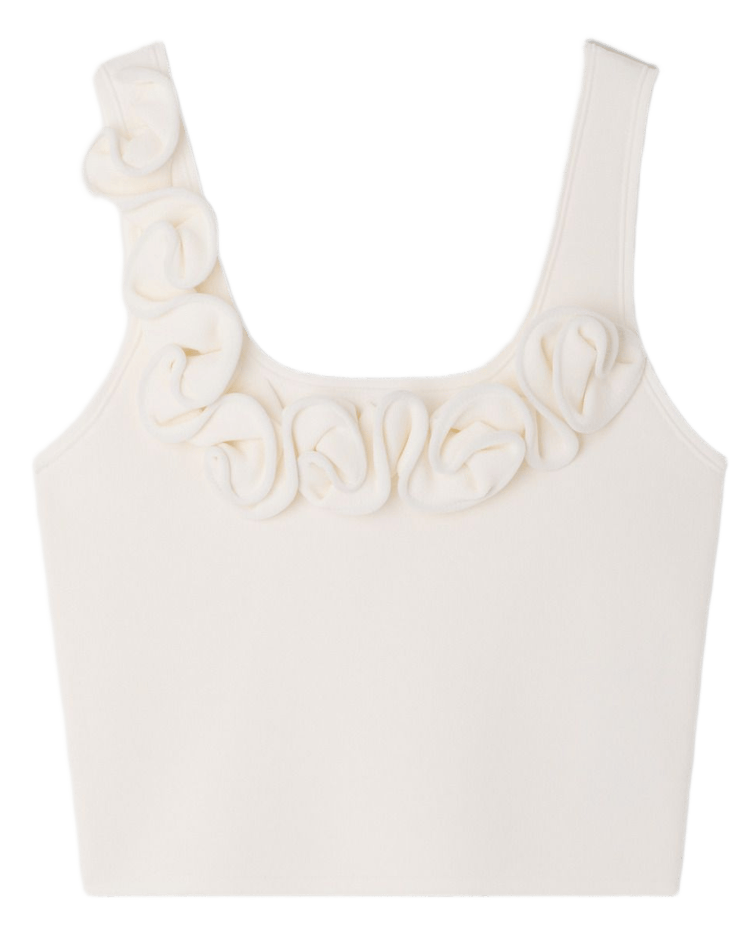 Korte, strakke top van jersey SANDRO Wit