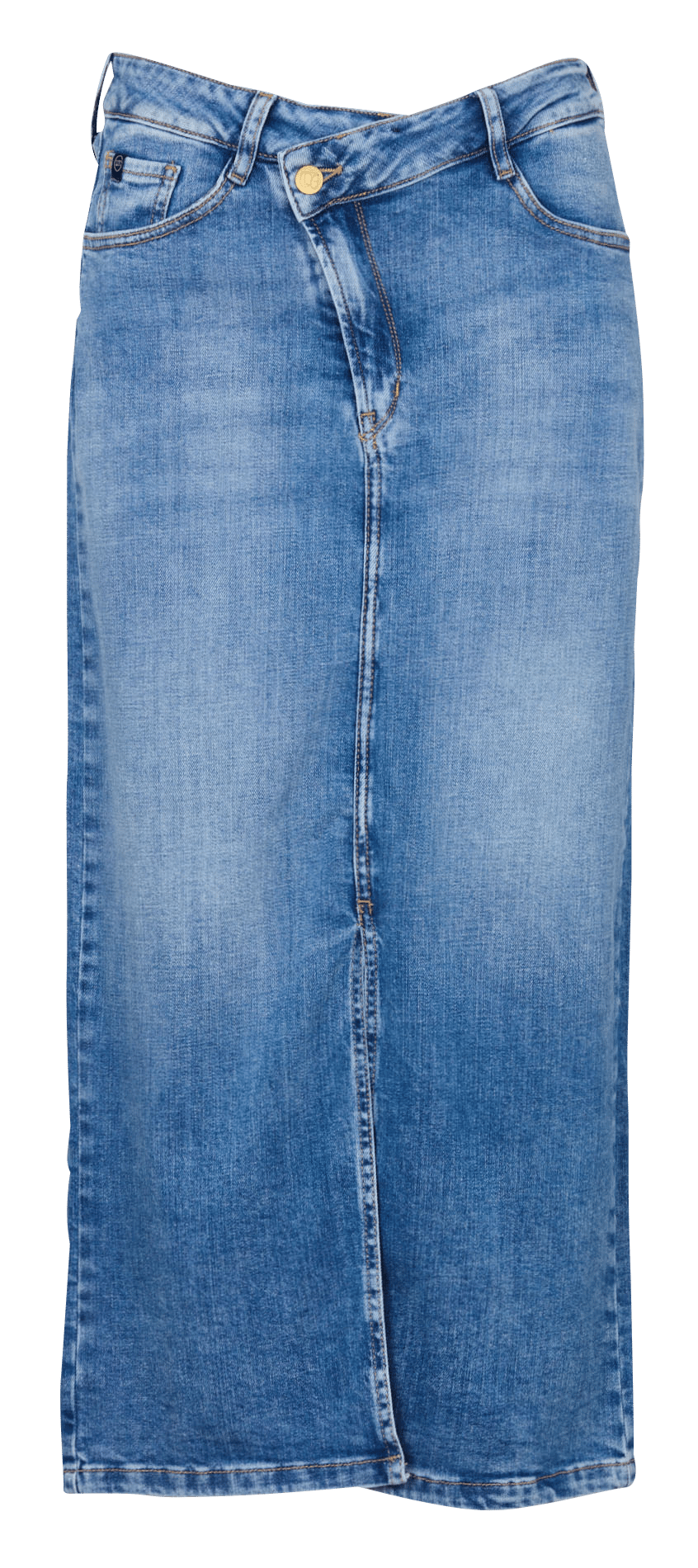 Rechte rok van gemengd katoen LE TEMPS DES CERISES Blauw