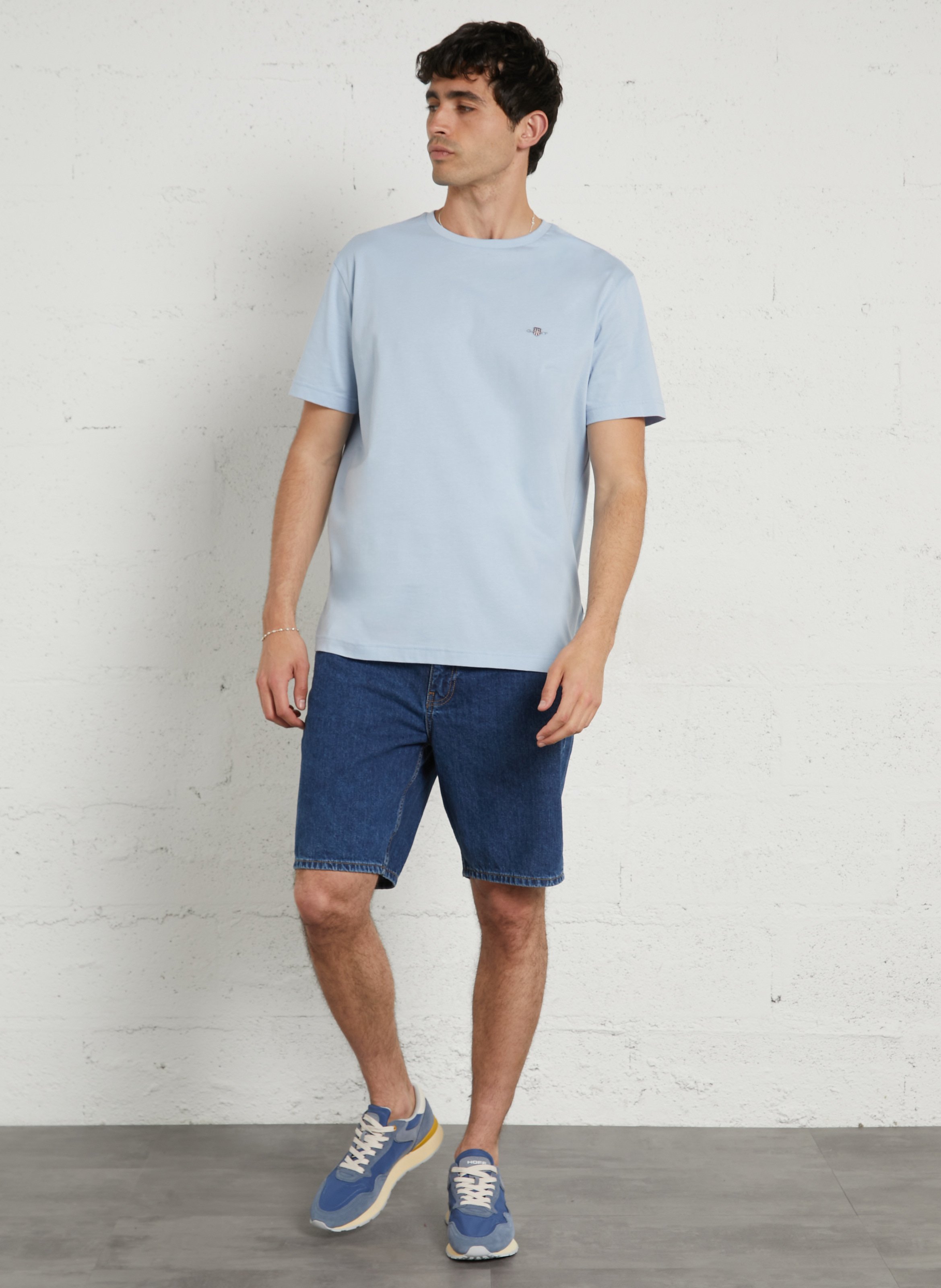 Tee-shirt en coton col rond GANT Bleu