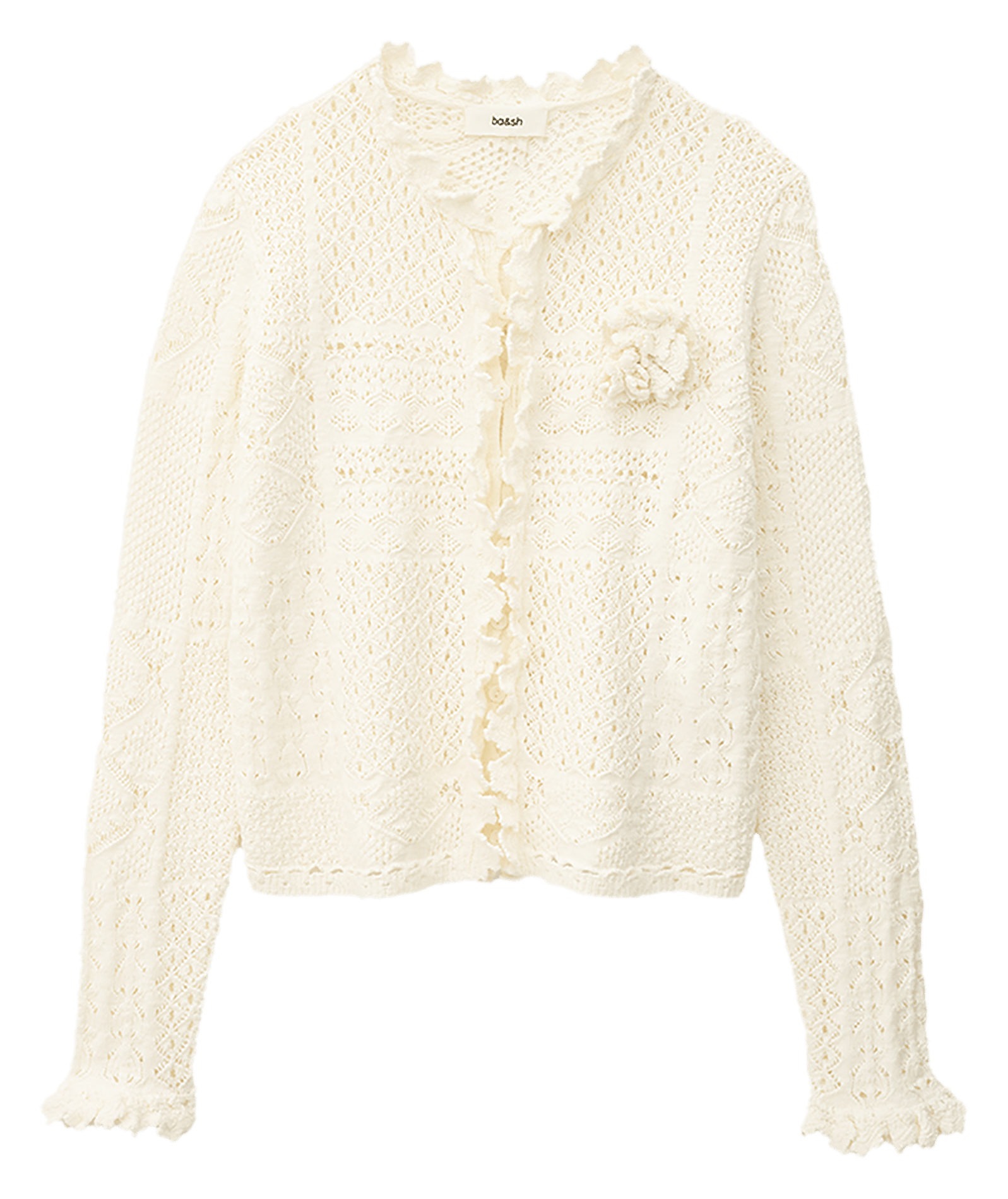 Gehaakte top met V-hals BA&SH Beige
