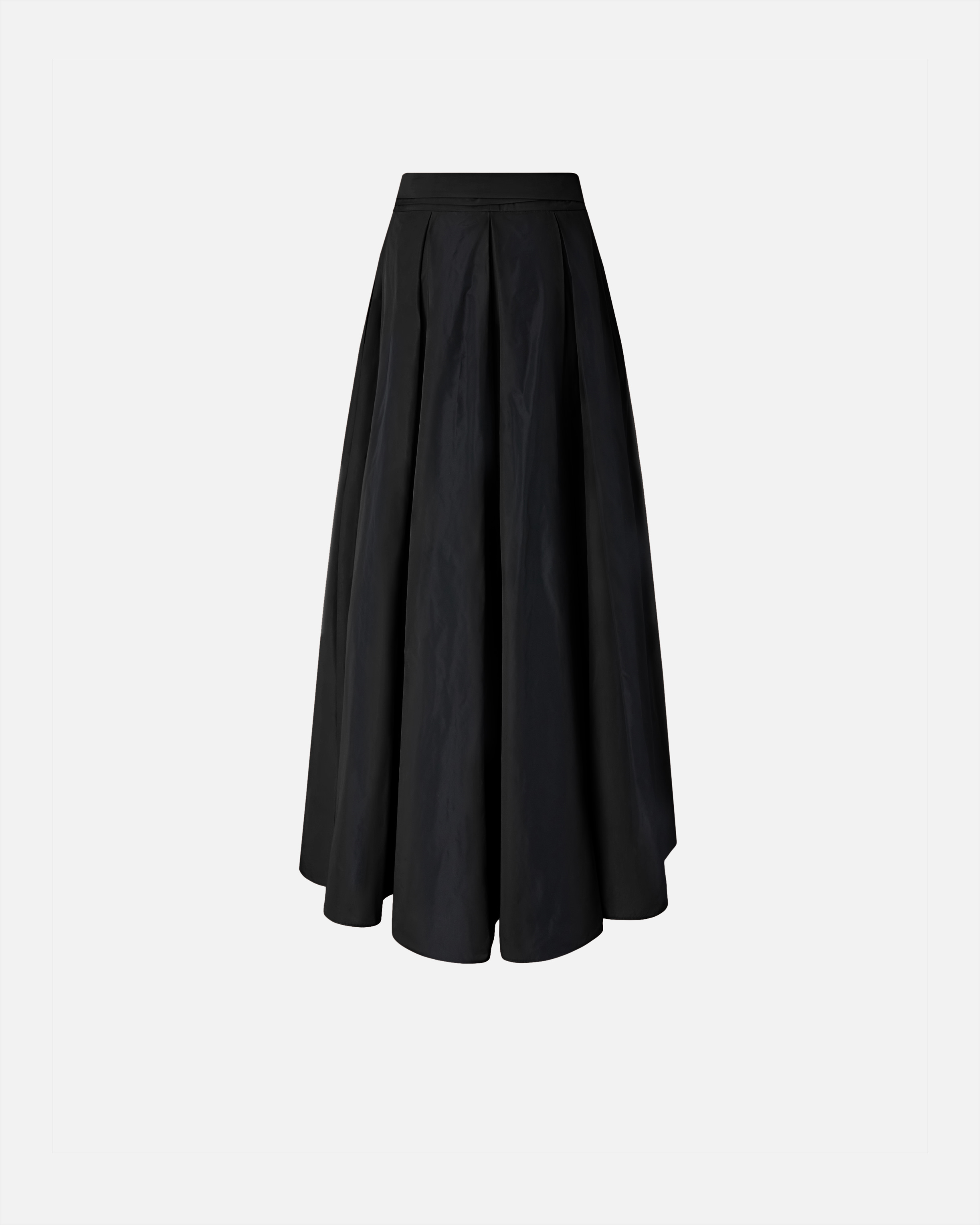 Long wrap skirt with bow Black