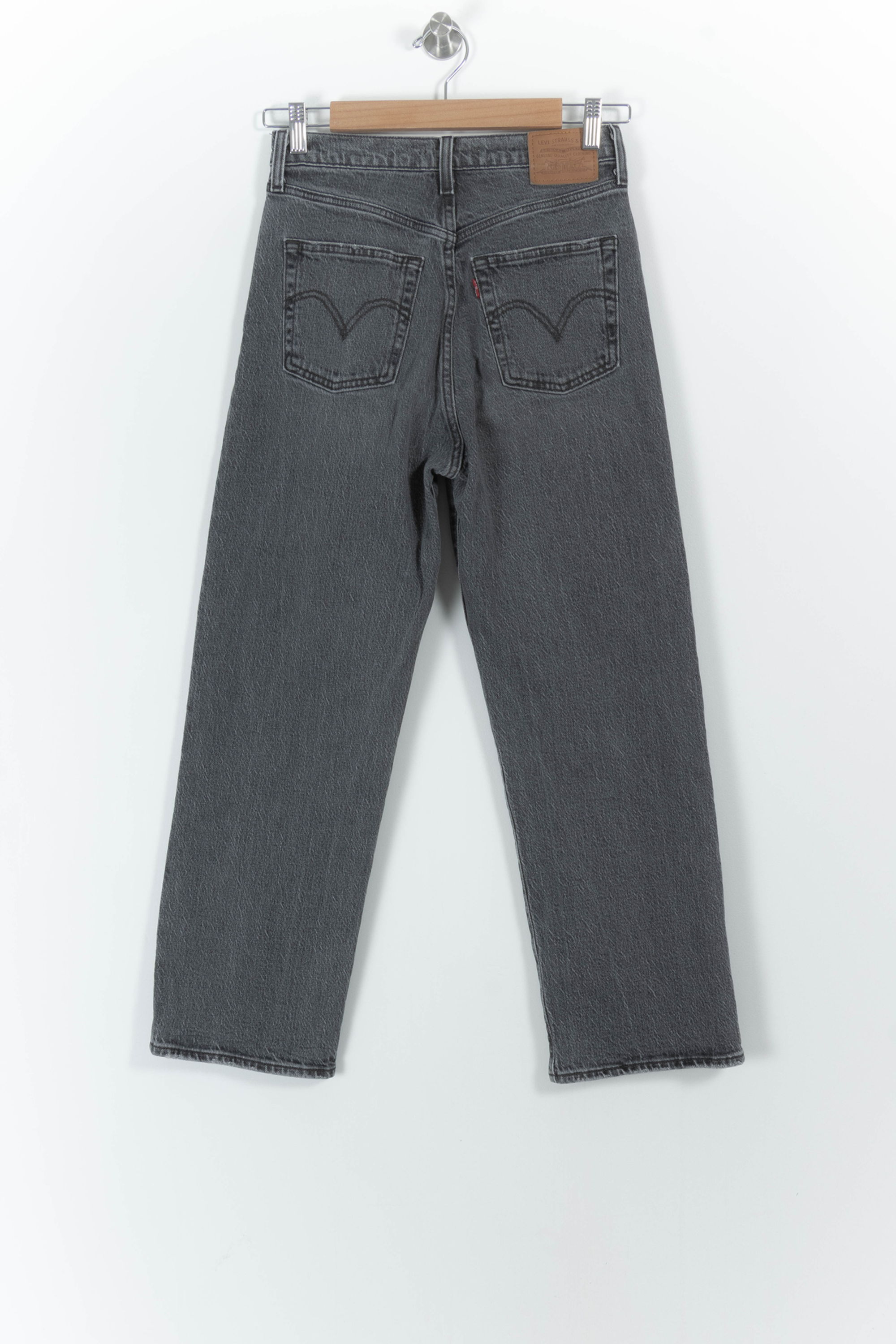 Cropped slim jeans with studs LEVI'S - Seconde main Grey