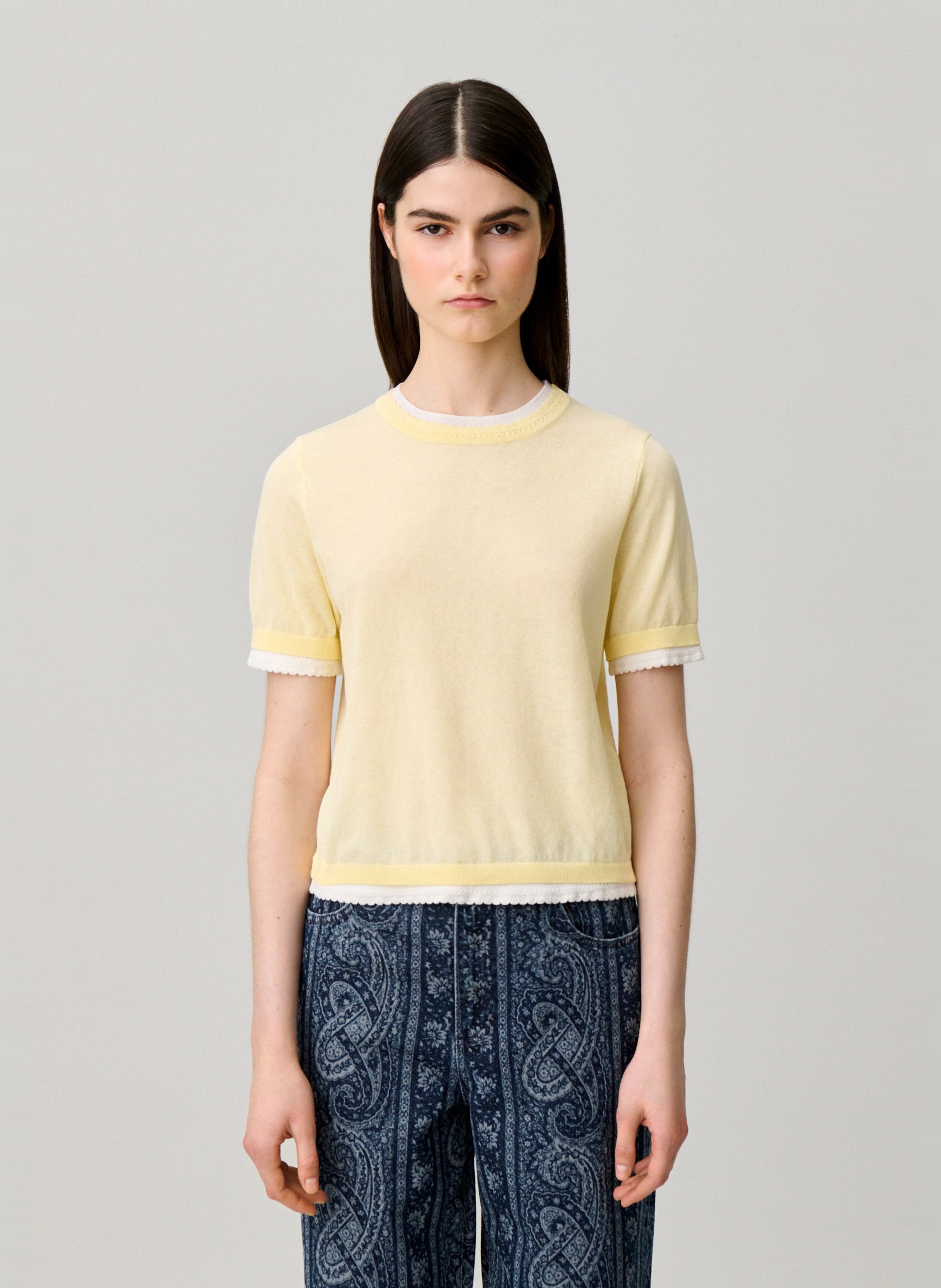 Rechte trui | katoenblend CLAUDIE PIERLOT Beige
