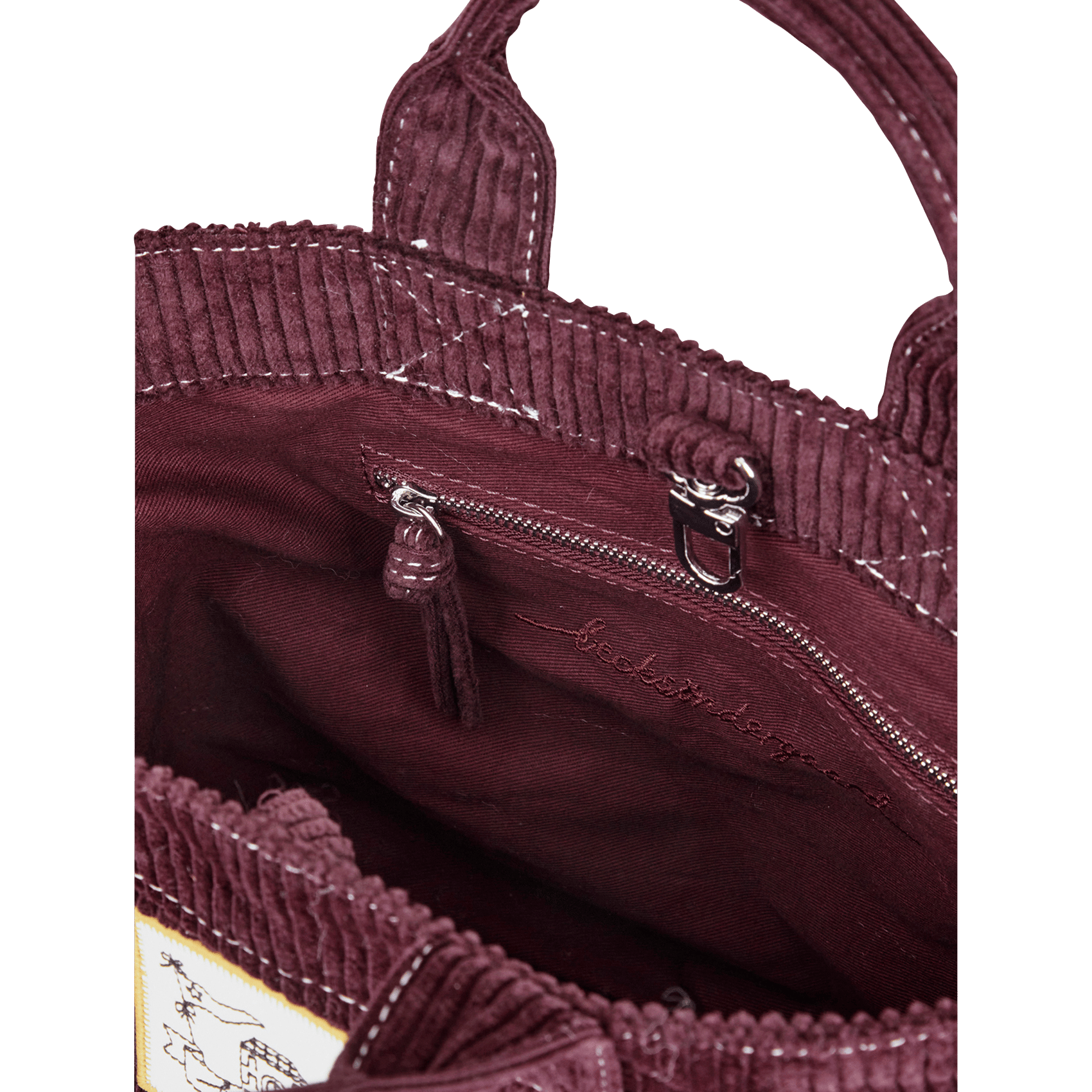 Gerippte Baumwollhandtasche BECKSONDERGAARD Braun