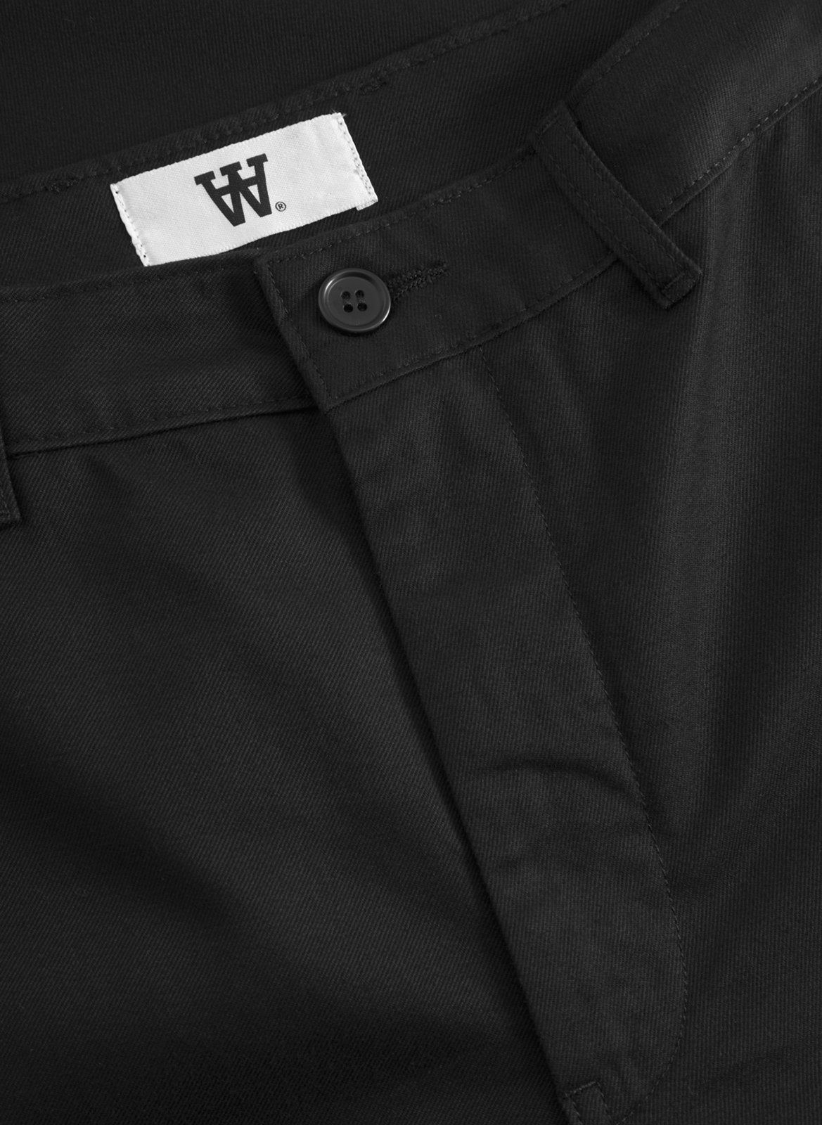Straight-leg organic cotton-blend pants WOOD WOOD Black