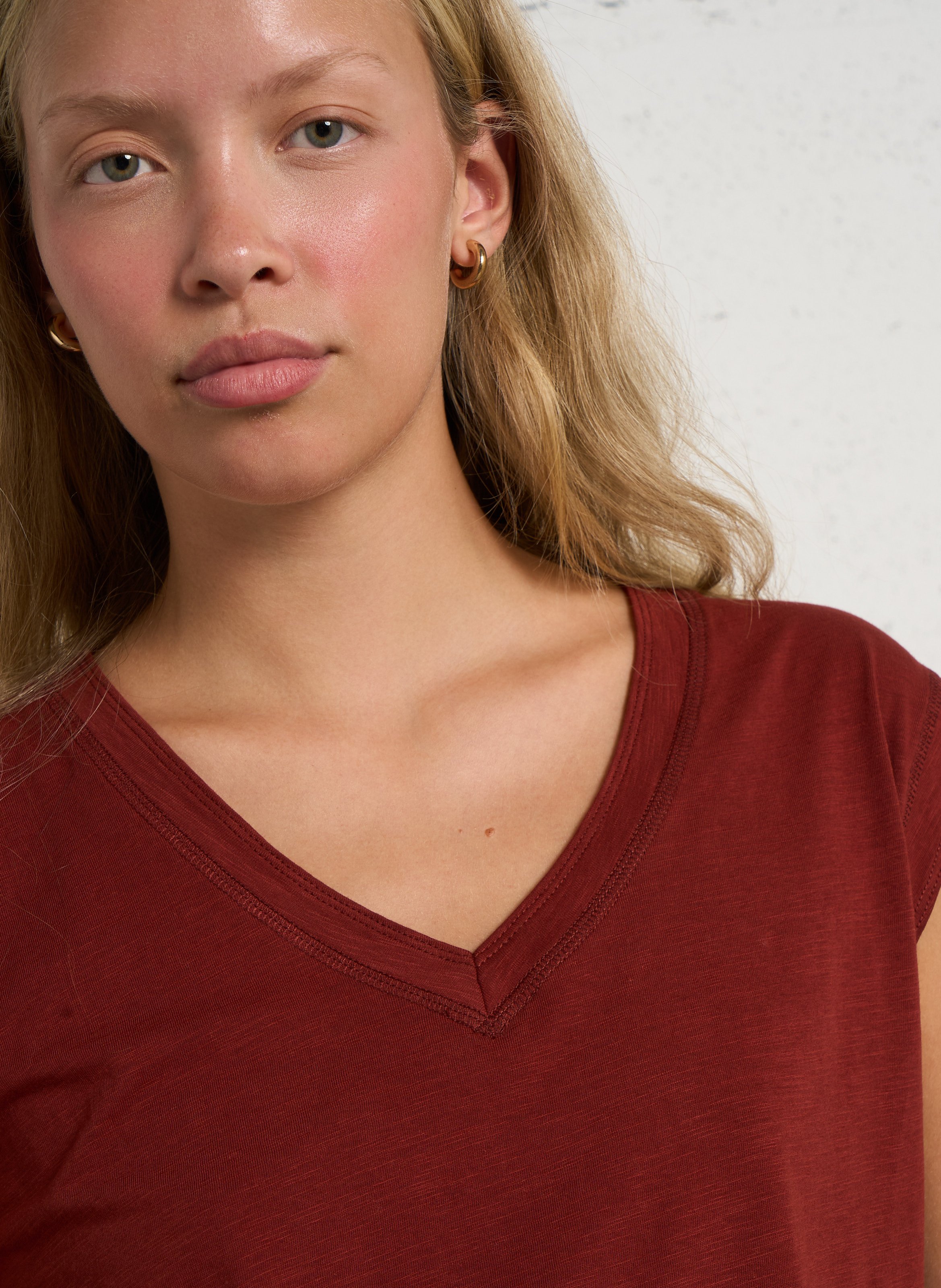 Gemêleerde katoenen tanktop MAISON 123 Rood
