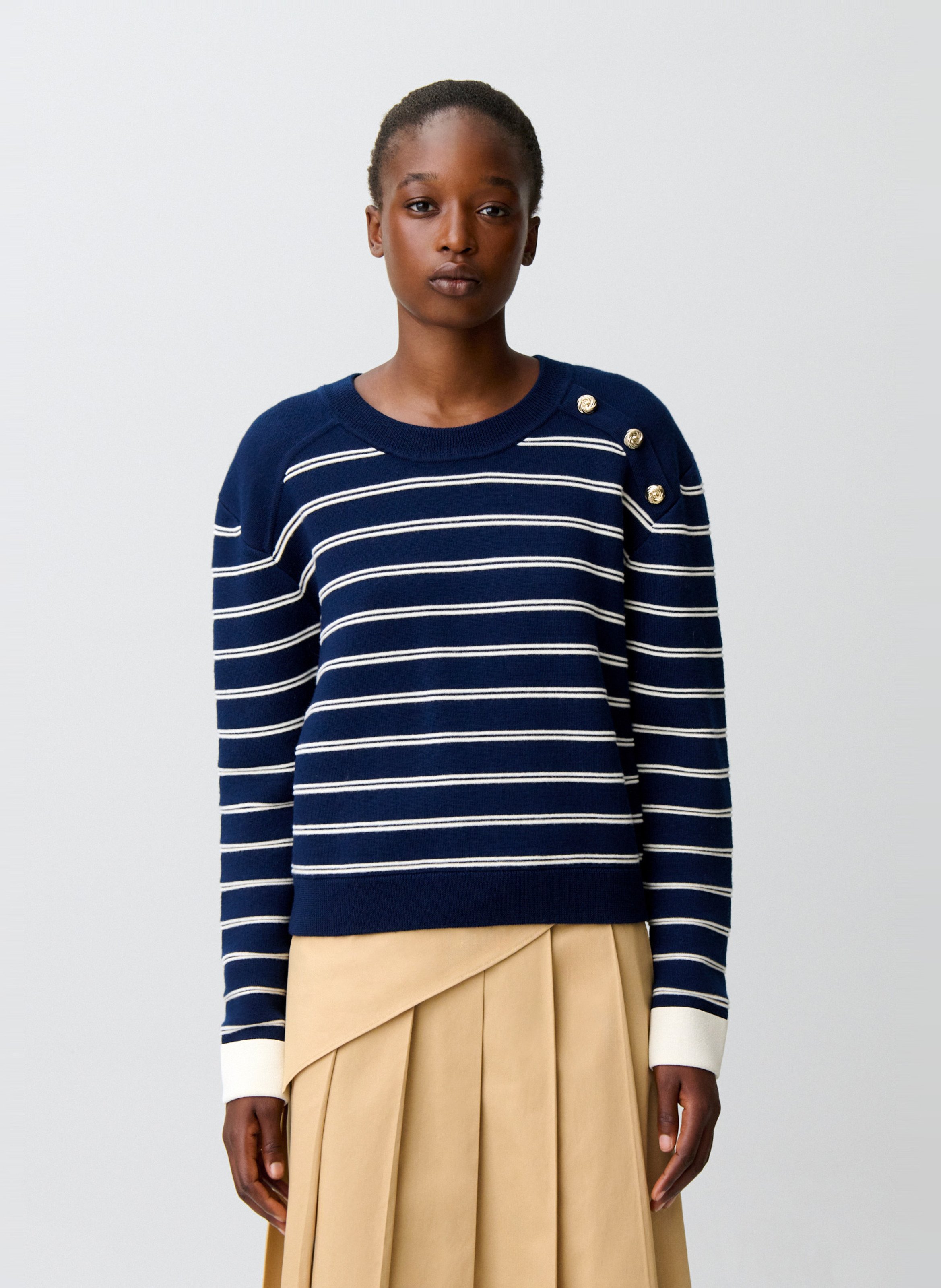 Pull droit en laine mélangée CLAUDIE PIERLOT Multicolore