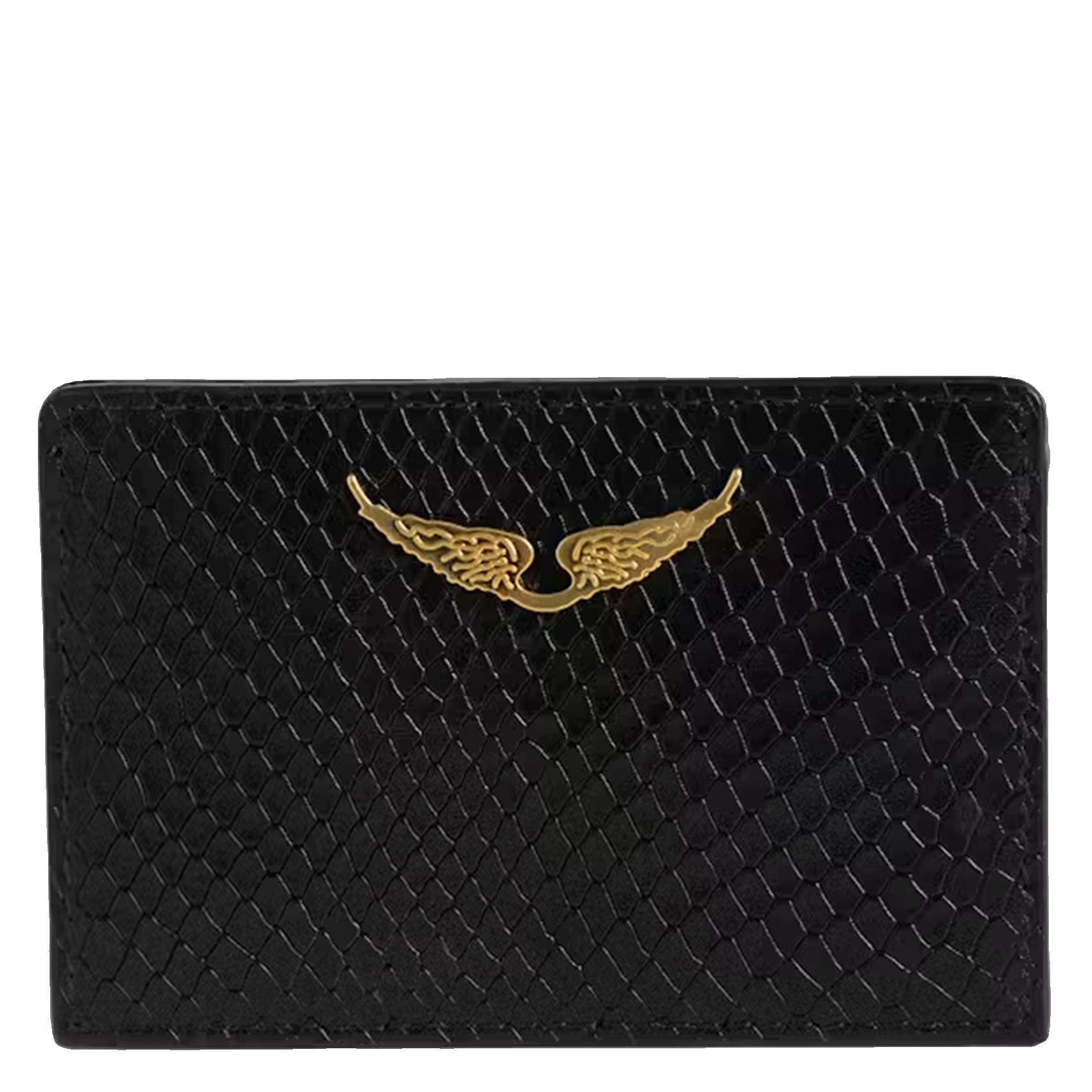 Porte-cartes effet python en cuir ZADIG&VOLTAIRE Noir