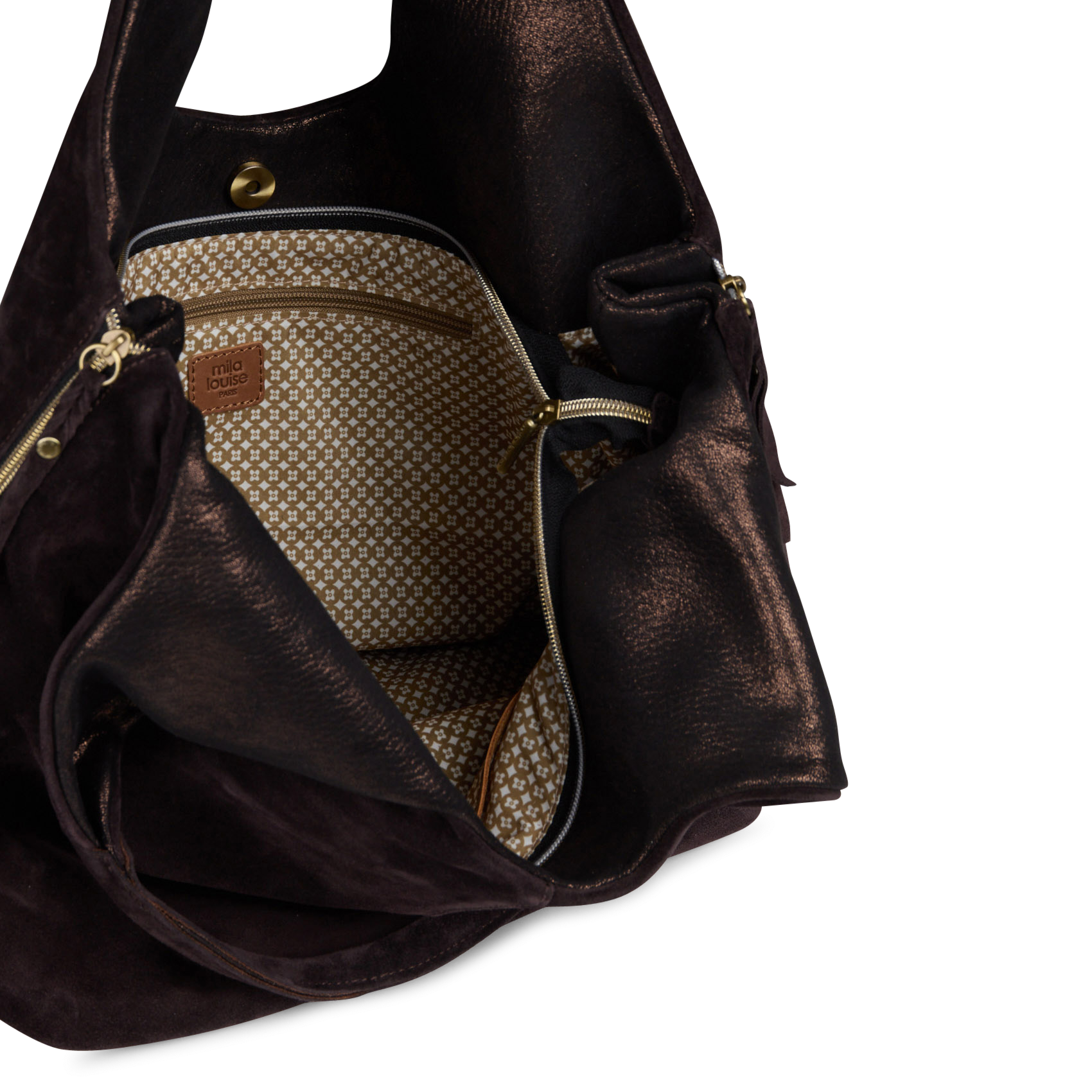 Leren tas  MILA LOUISE Bruin