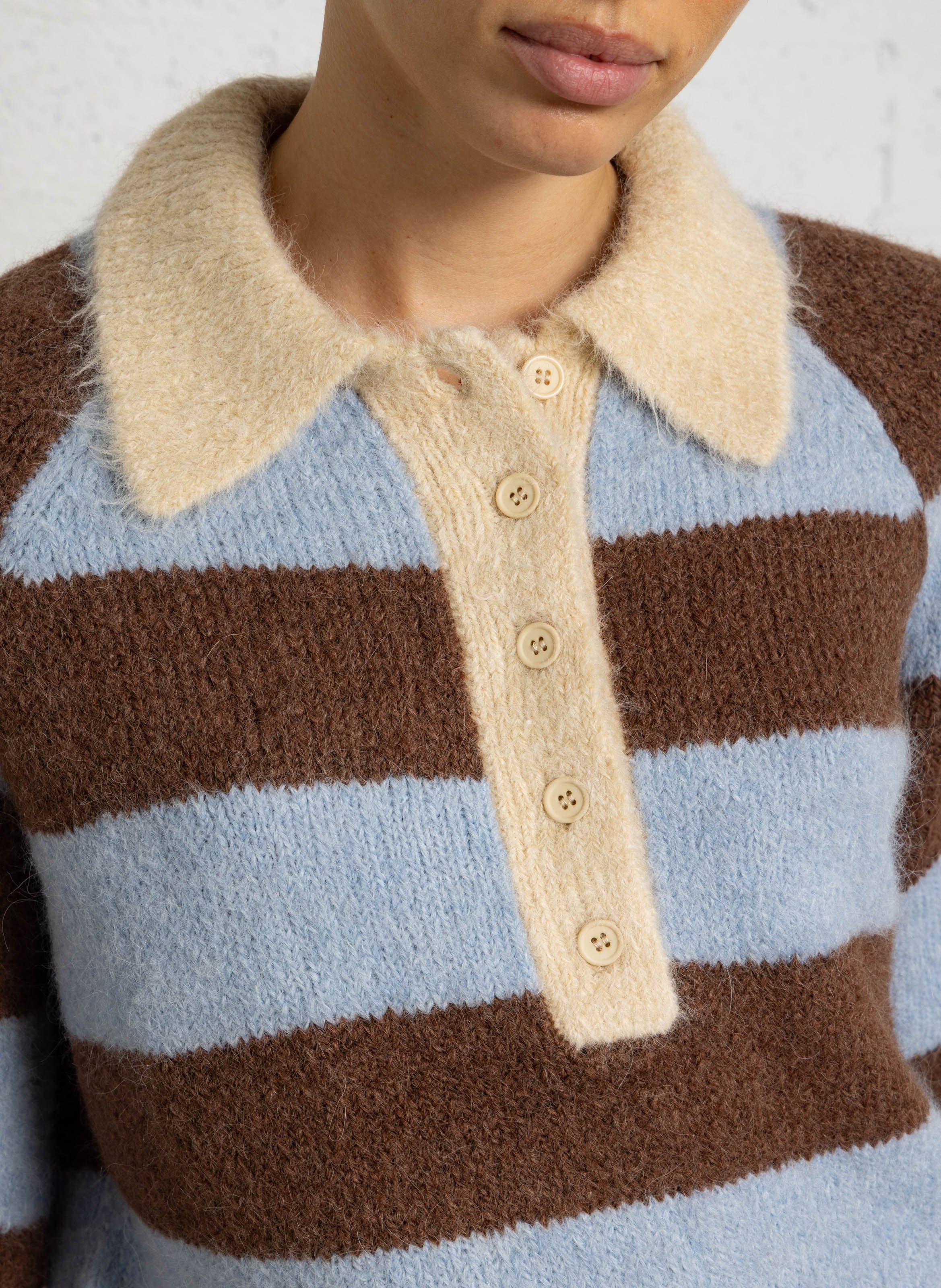 Sweater with polo collar THE TINY BIG SISTER Multicolored
