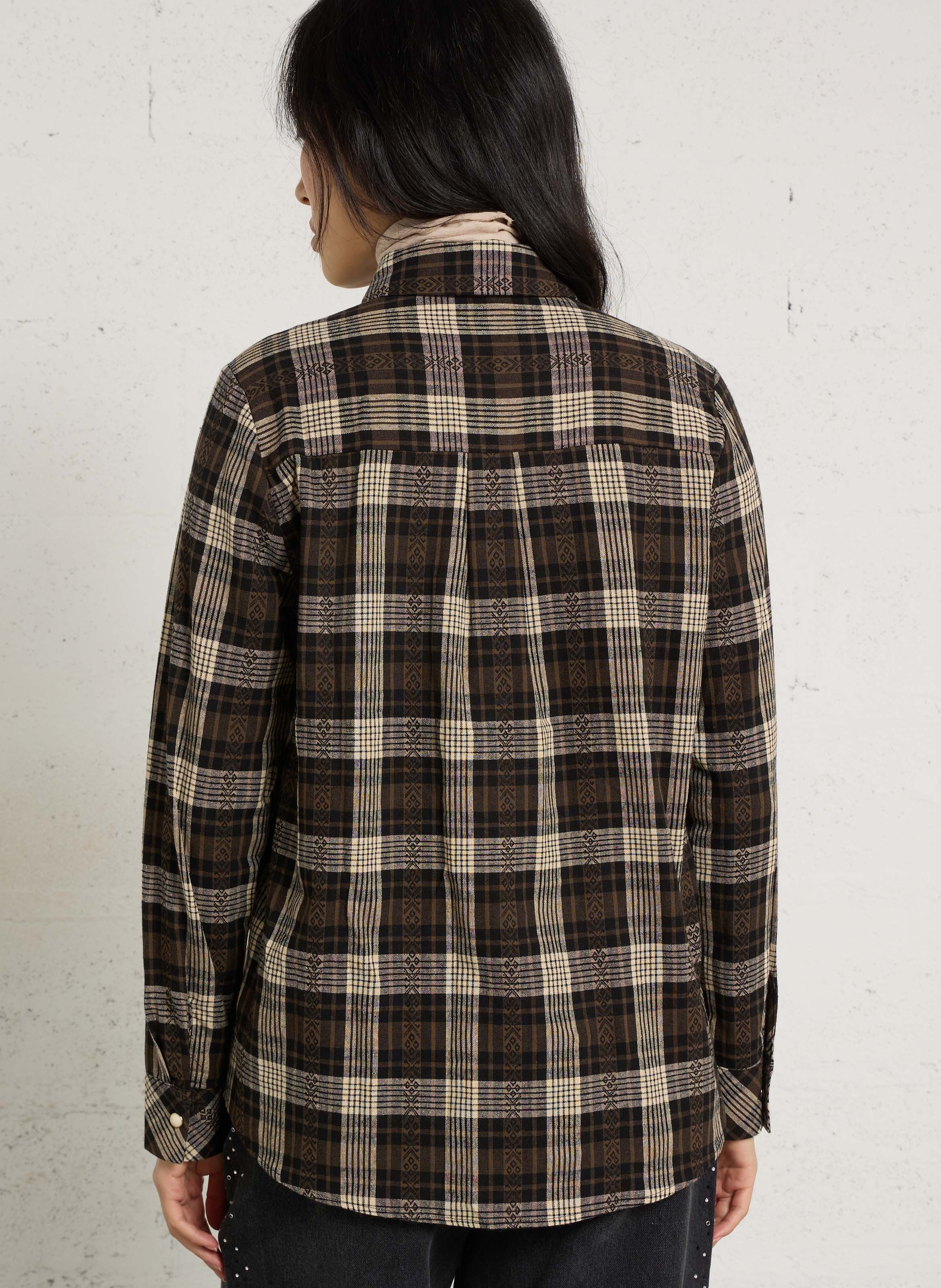 Straight checked shirt  LA PETITE ETOILE Black