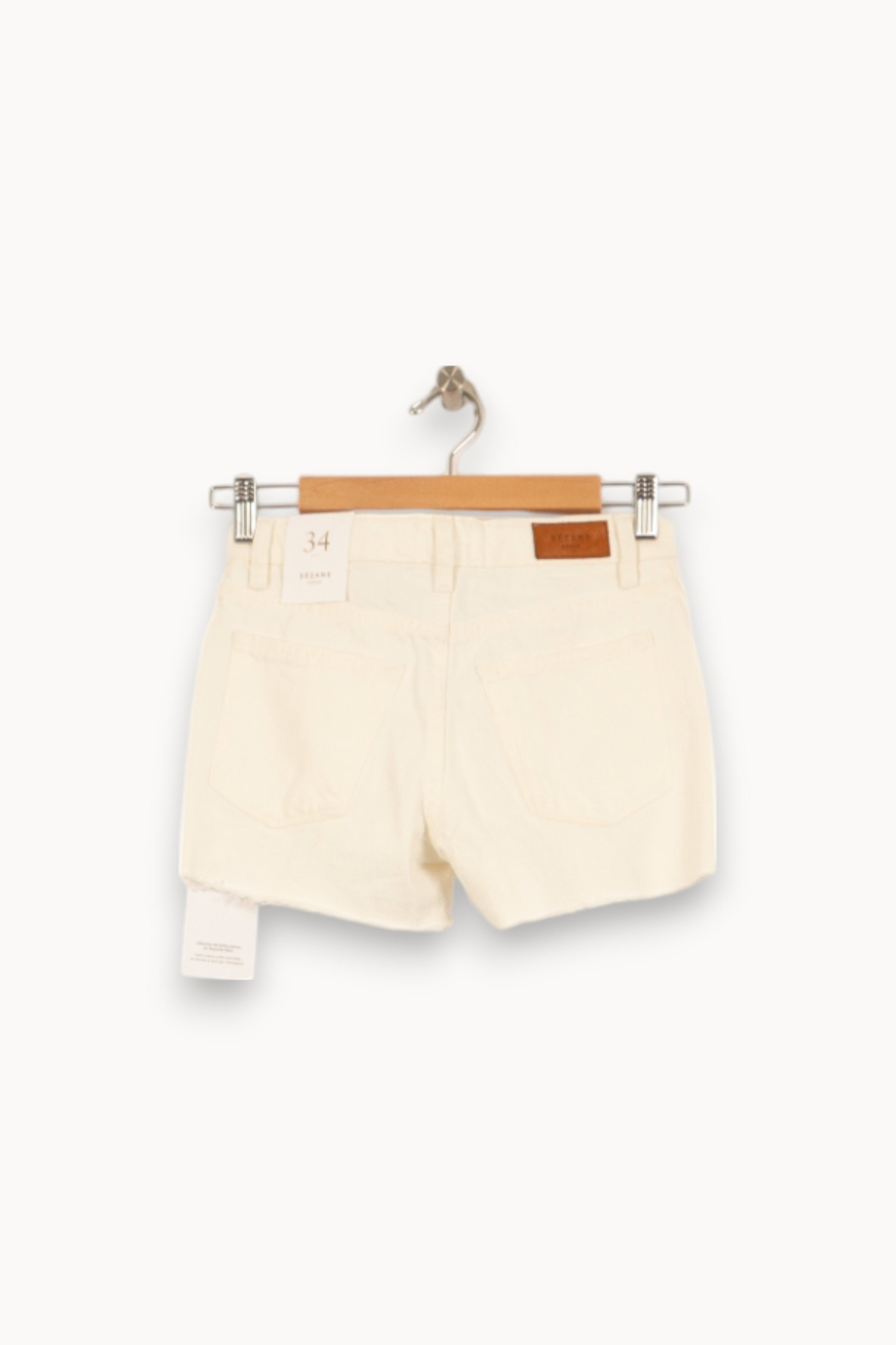 Short en jean SEZANE - Seconde main Blanc