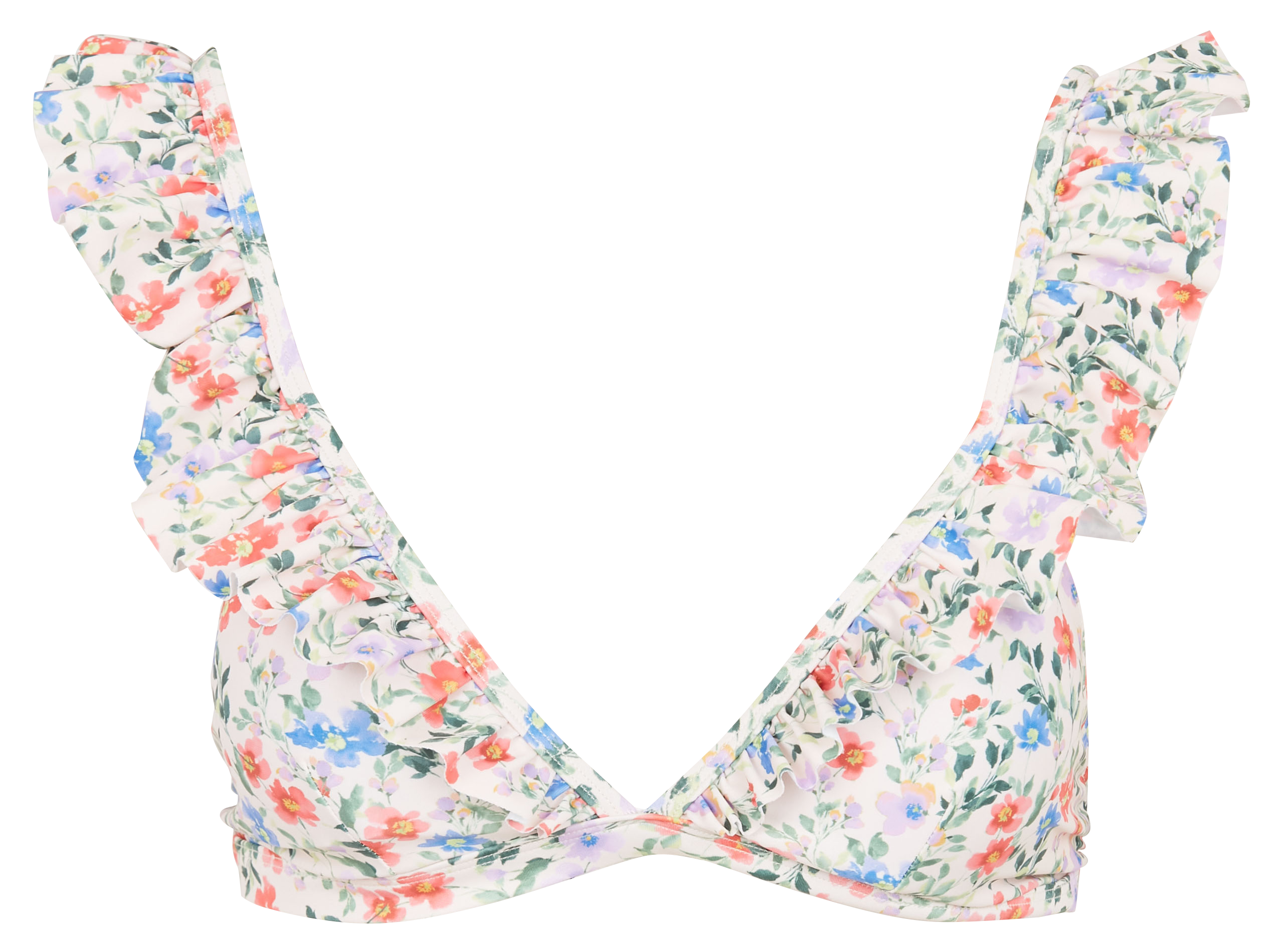 Haut de bain imprimé floral  PIECES Multicolore