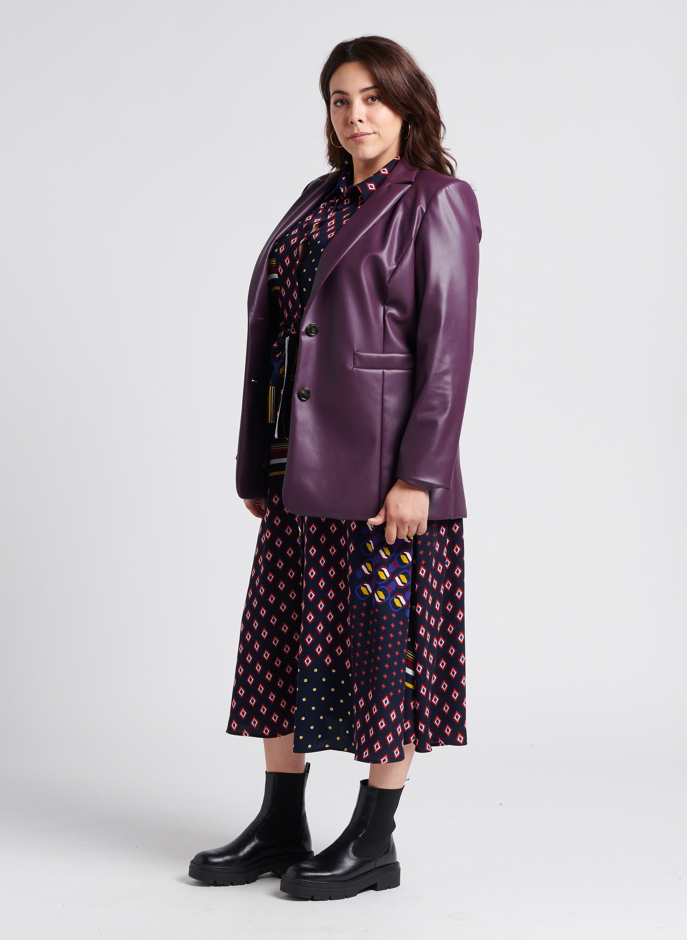 Robe chemise longue à imprimé  PERSONA by Marina Rinaldi Bleu