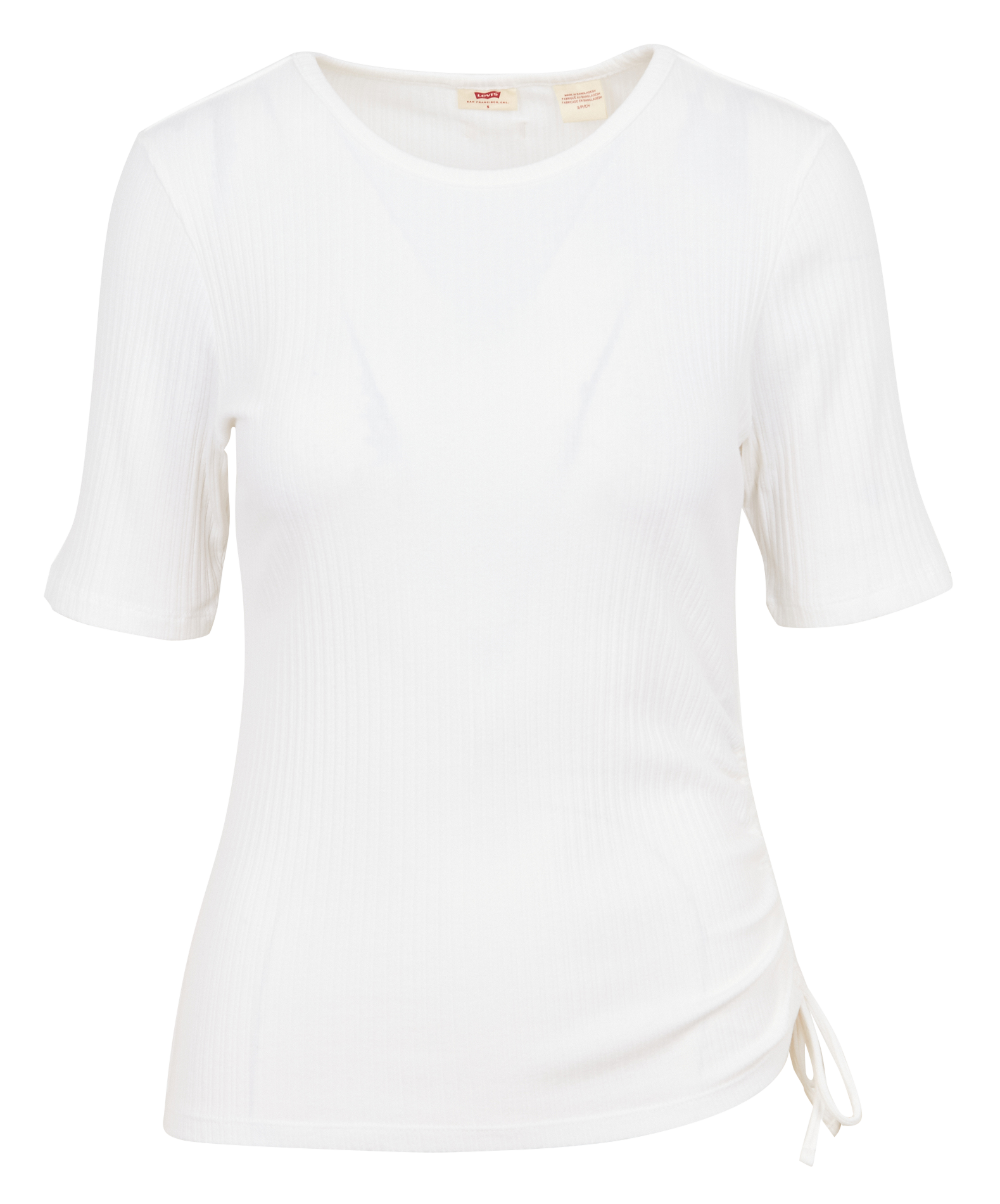 Ribbed round-neck top in stretch cotton LEVI&#039;S Beige