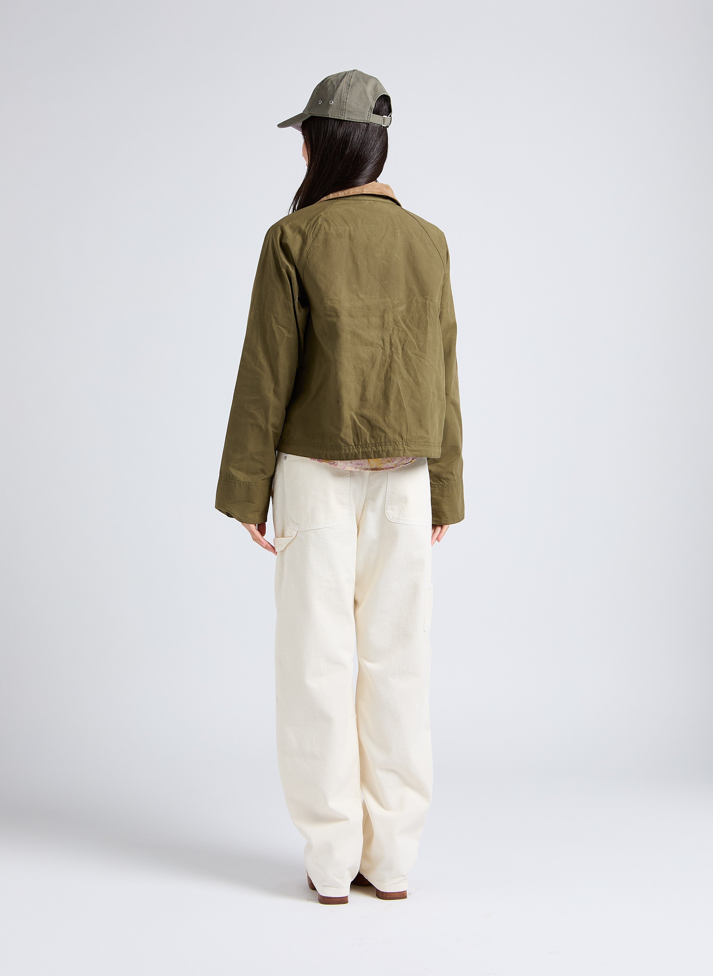 High-waisted straight-leg cotton jeans MARGAUX LONNBERG White