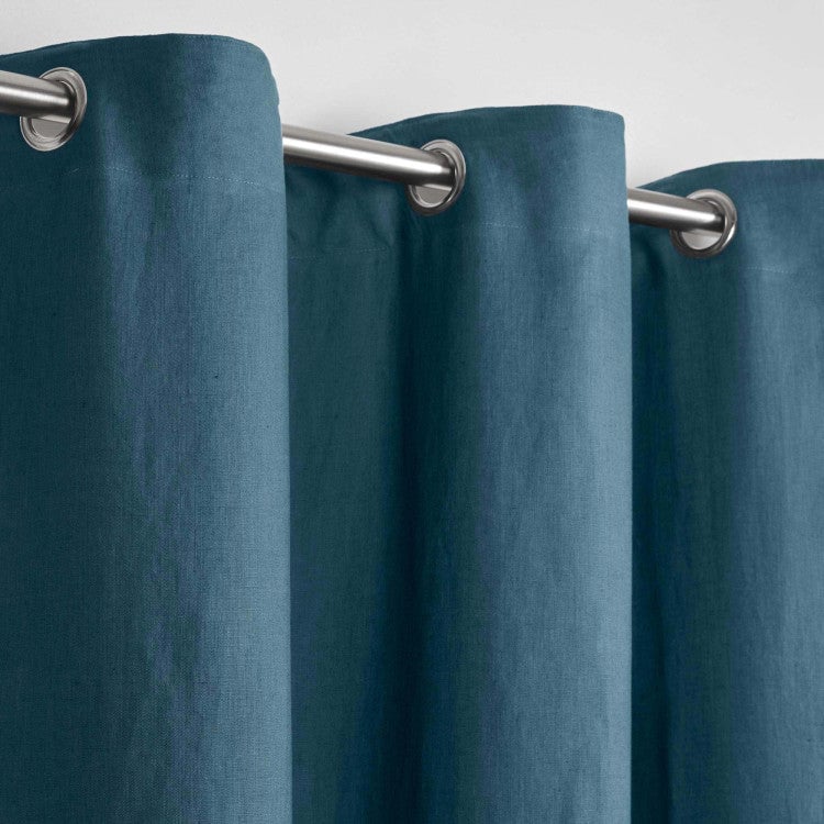 Lined black-out curtain with eyelets MADURA Blue