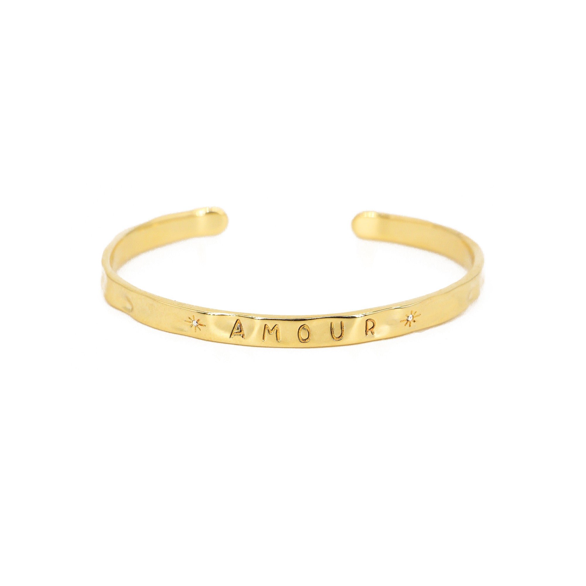 Gold-plated love bangle NILAI Golden