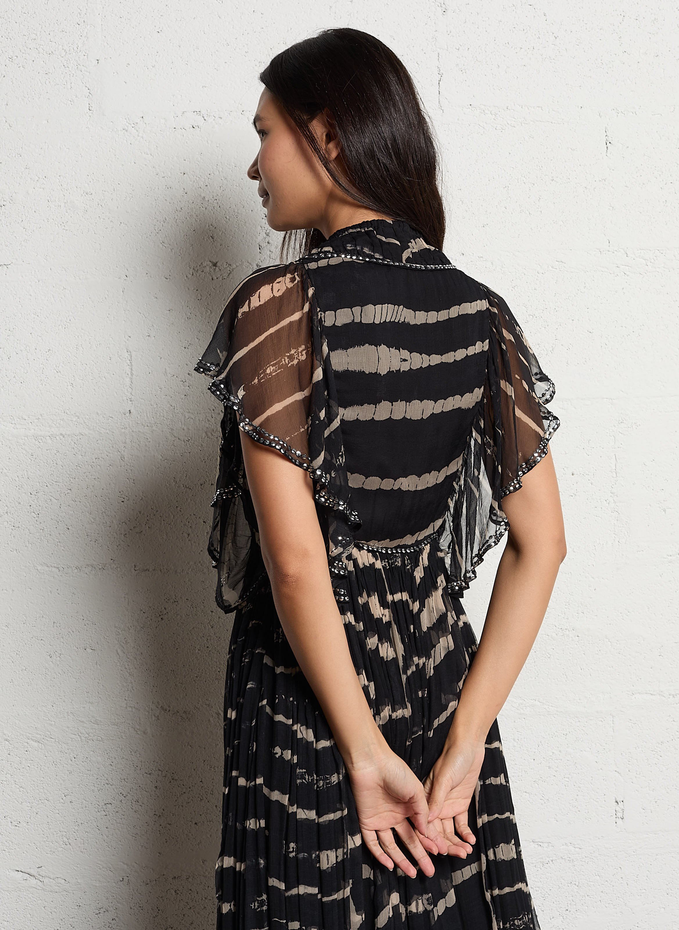 Atlas - Oversize-Pullover mit V-Ausschnitt MES DEMOISELLES Schwarz