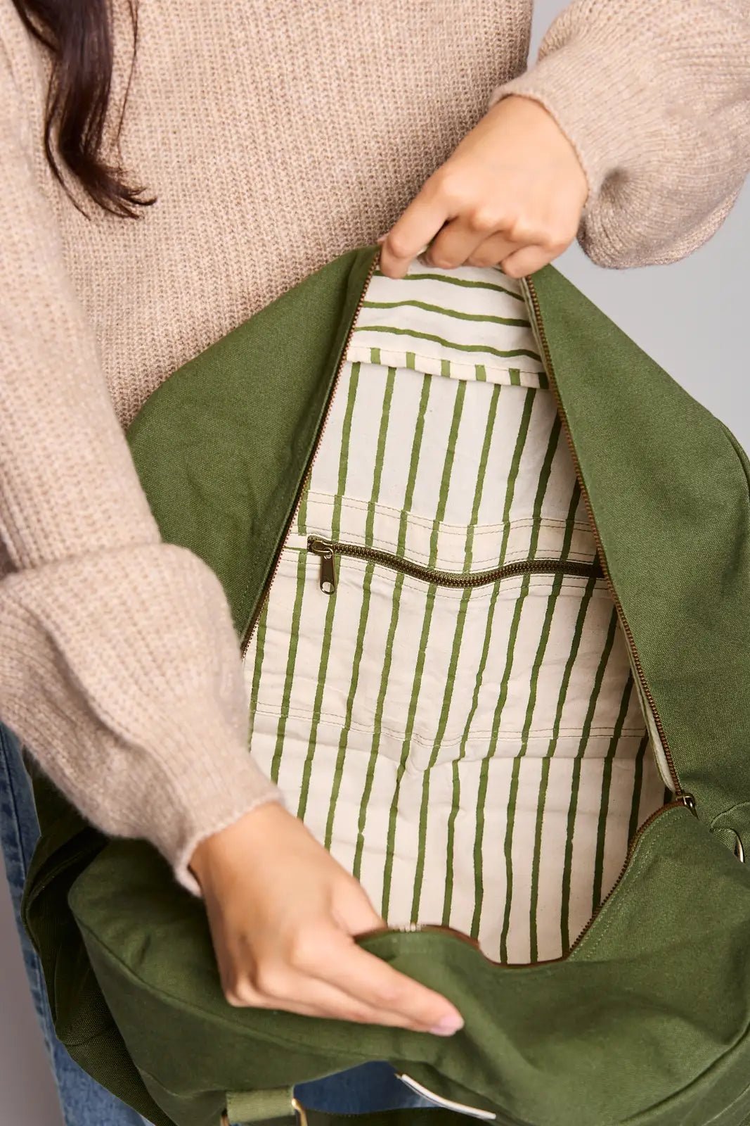 Cotton travel bag HINDBAG Green