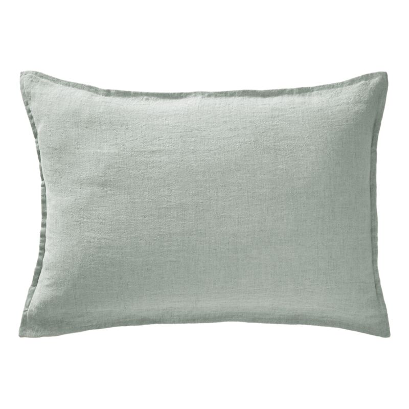 Cotton percale pillow case L'EFFET PAPILLON Blue