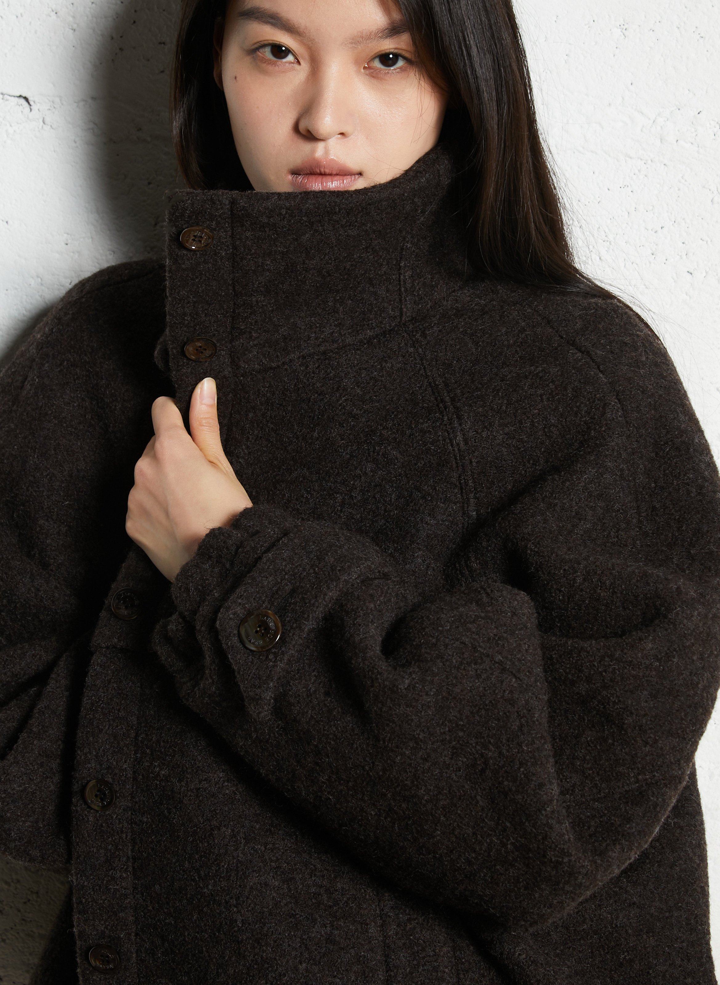 Oversize-Wolljacke LAURENCE BRAS Braun