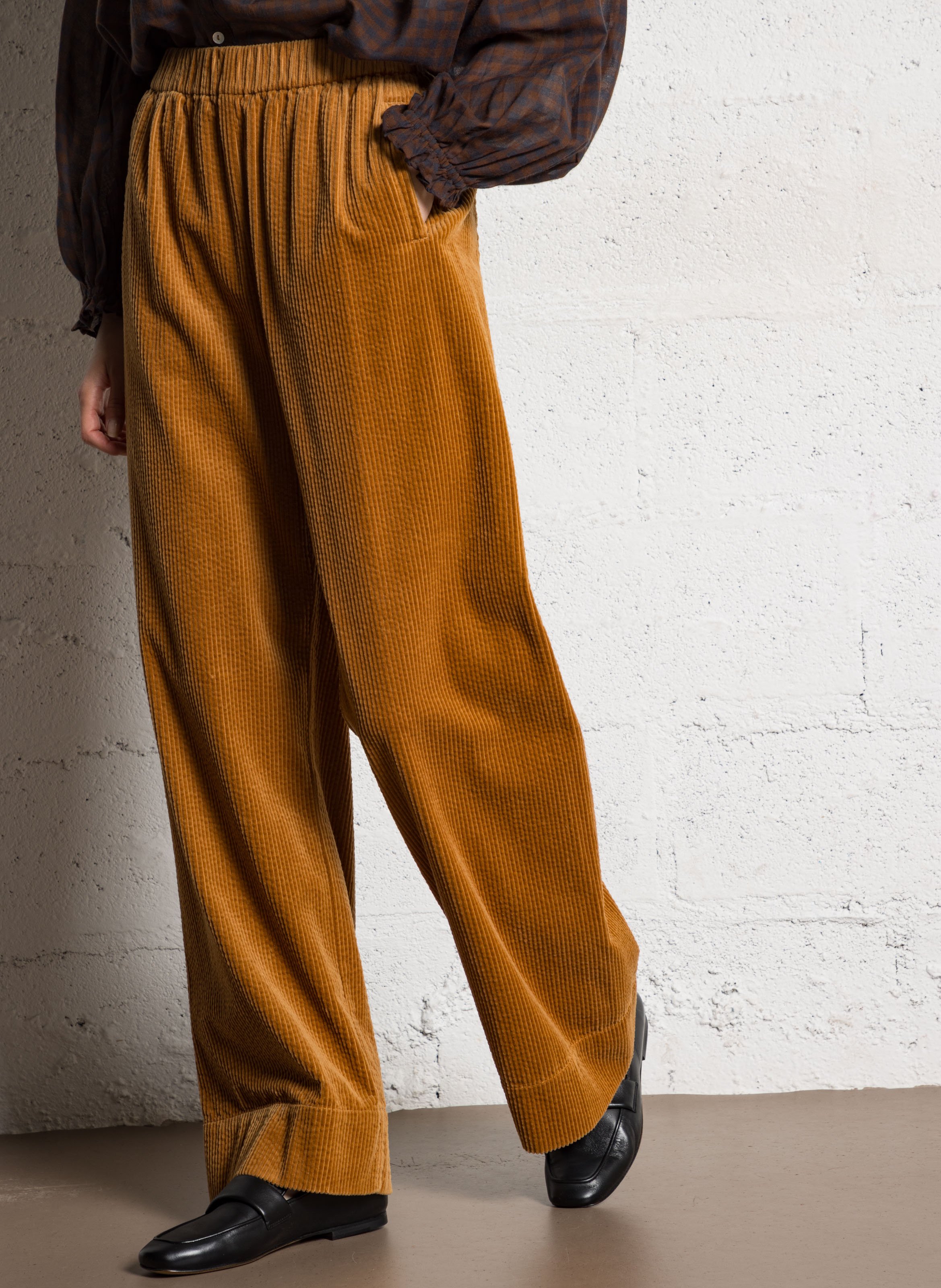 Flared cotton pants JC SOPHIE Brown
