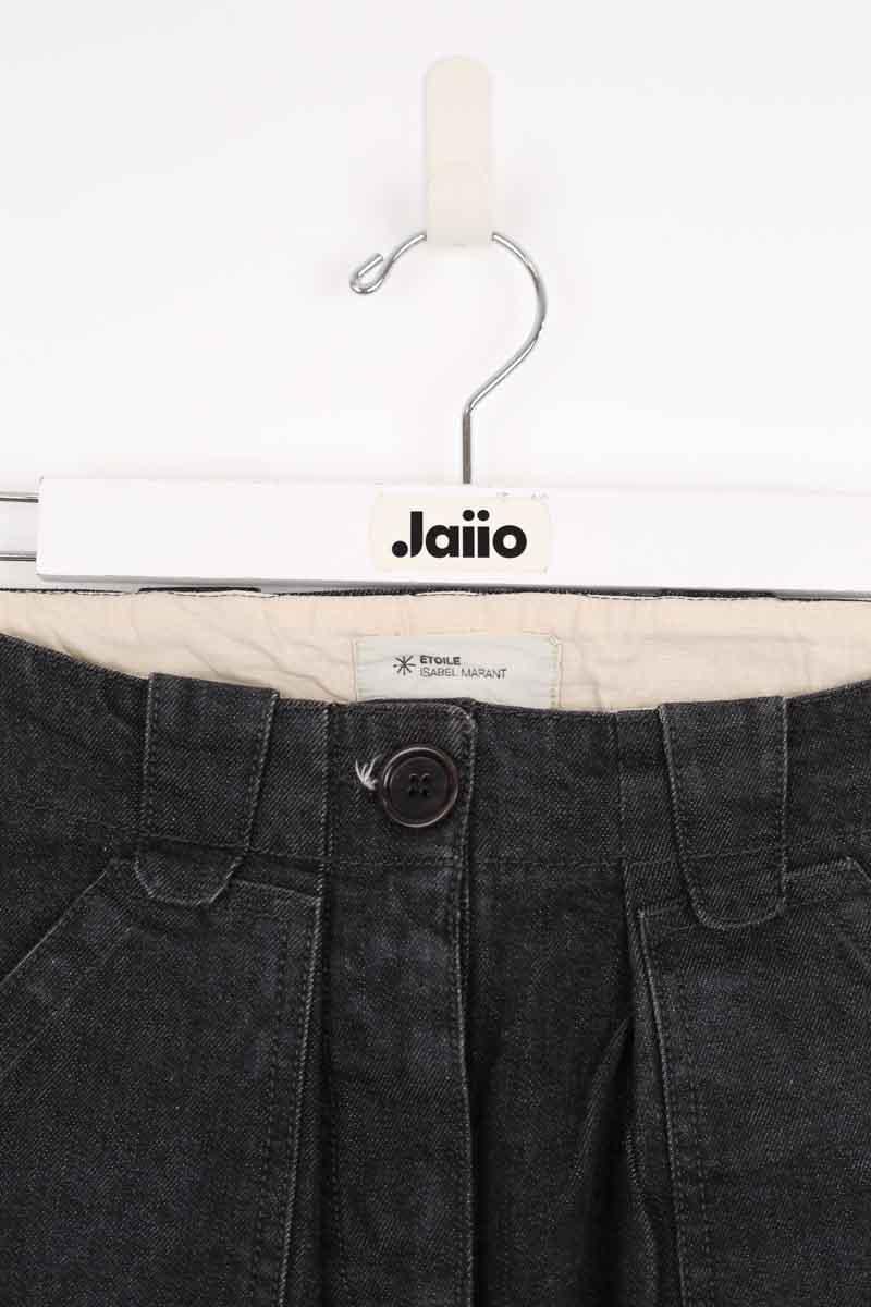 Mini jupe en coton ISABEL MARANT ÉTOILE - SECONDE MAIN Noir