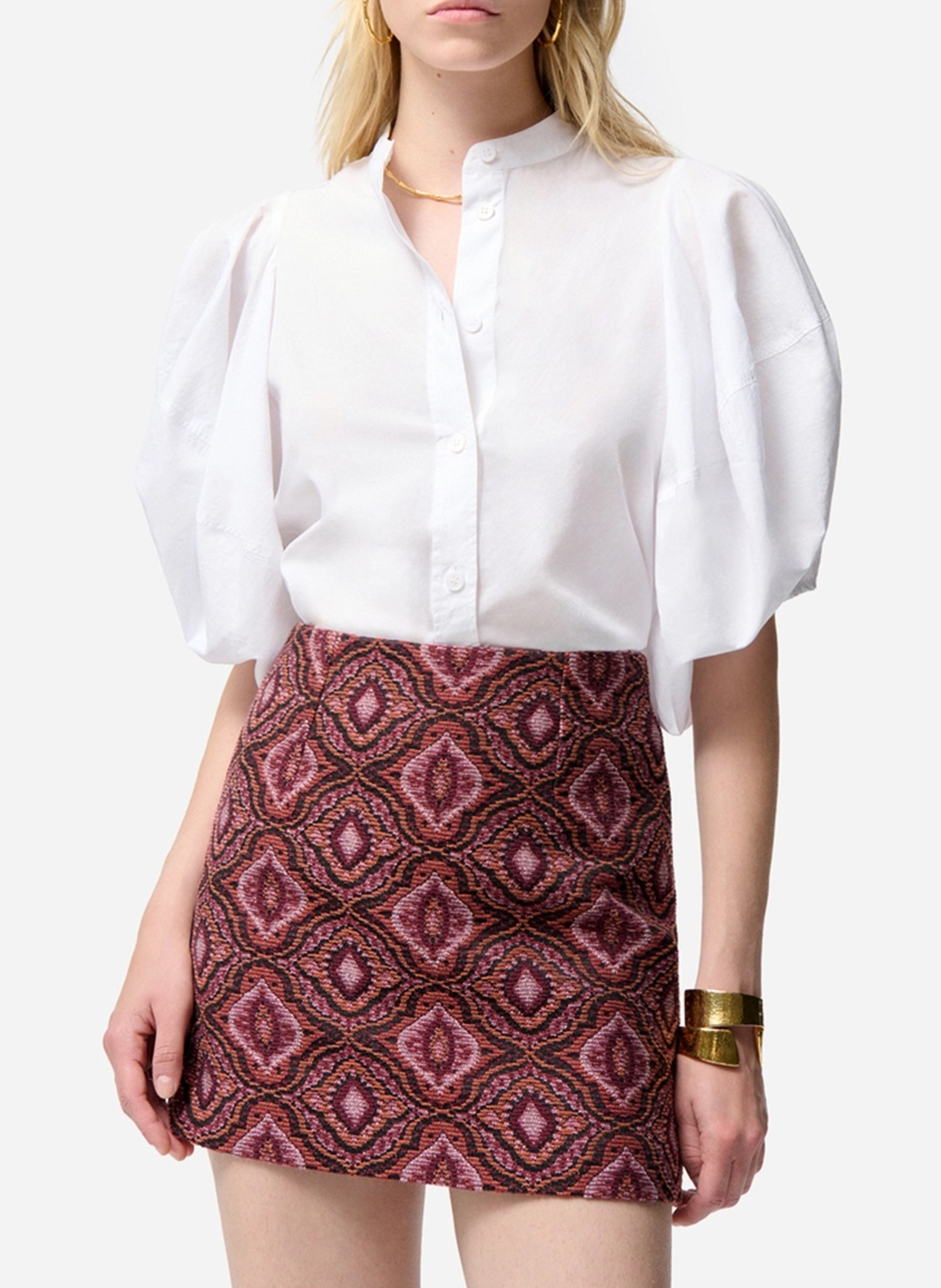 Blouse met ronde hals VANESSA BRUNO Beige