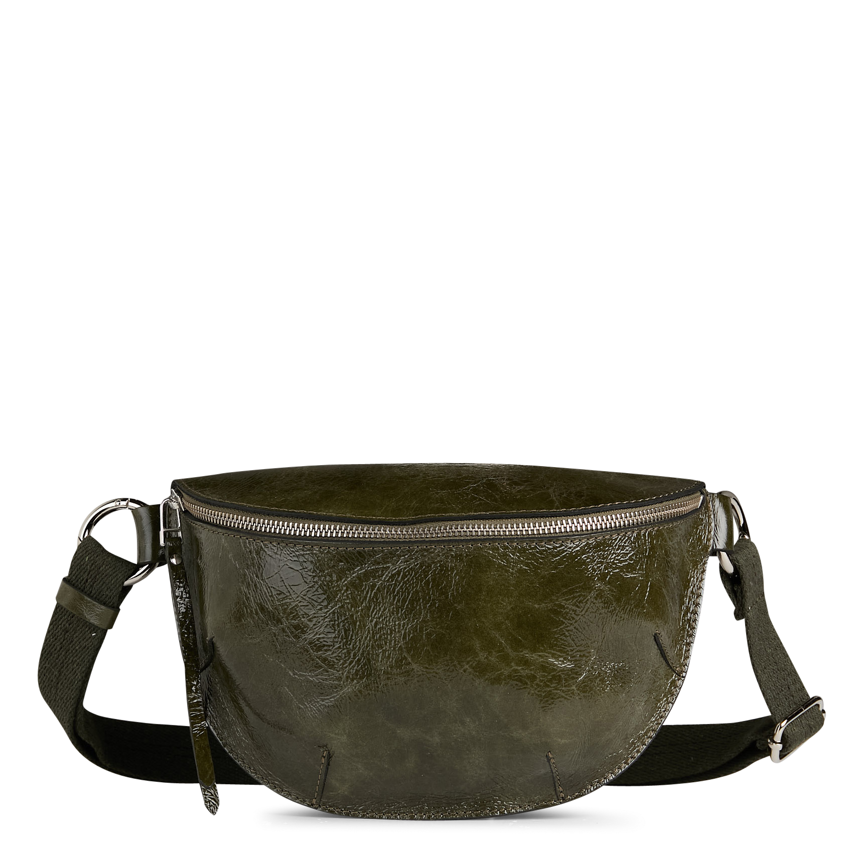 Heuptas van glanzend en geplooid leer BELLEROSE Groen