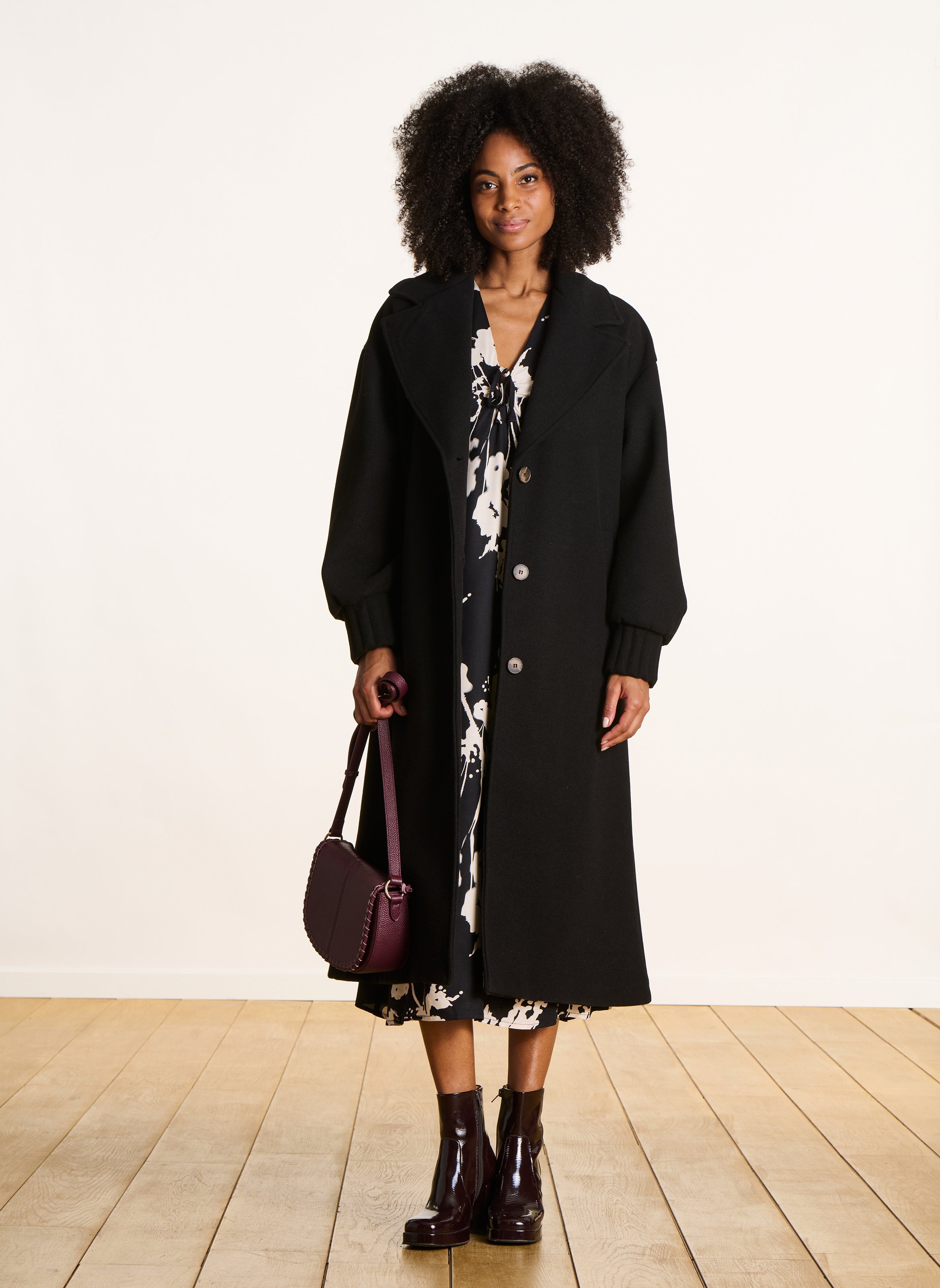 Jas met reverskraag LA FEE MARABOUTEE Zwart