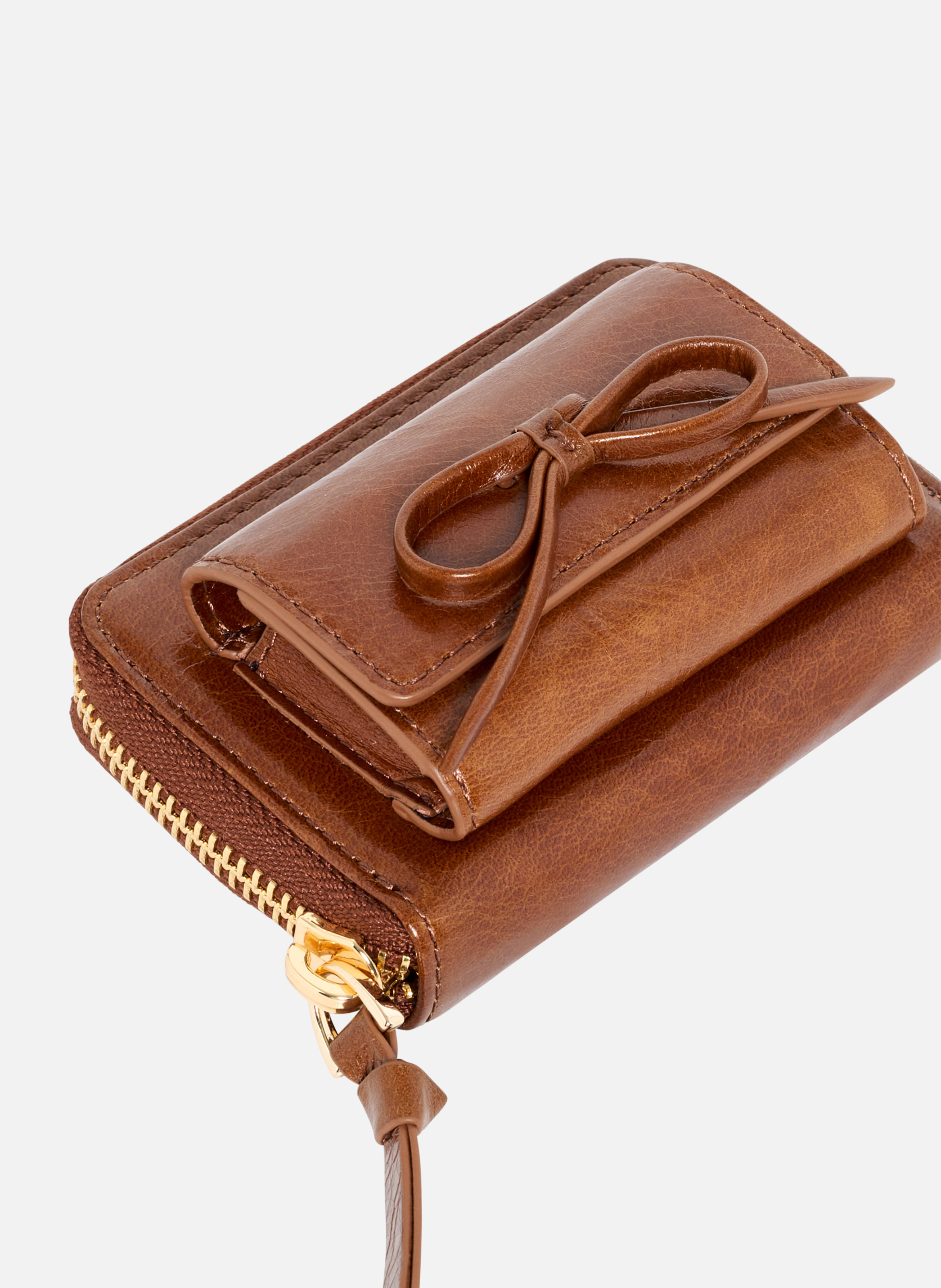 Amelia leather coin purse THE KOOPLES Brown
