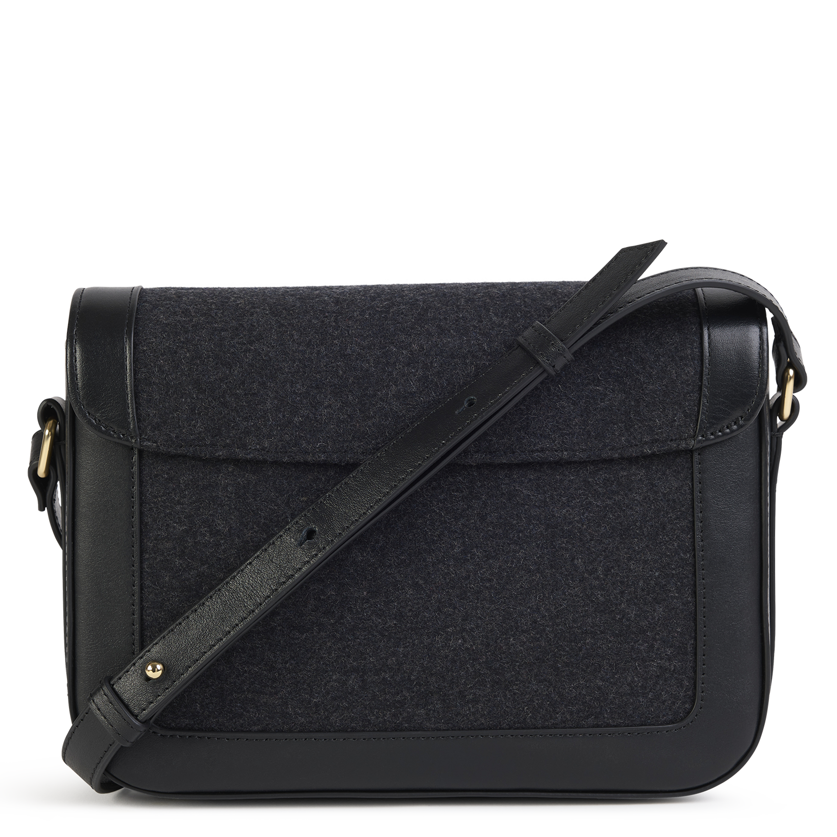 Sac bandoulière en cuir mélangé NAT & NIN Noir