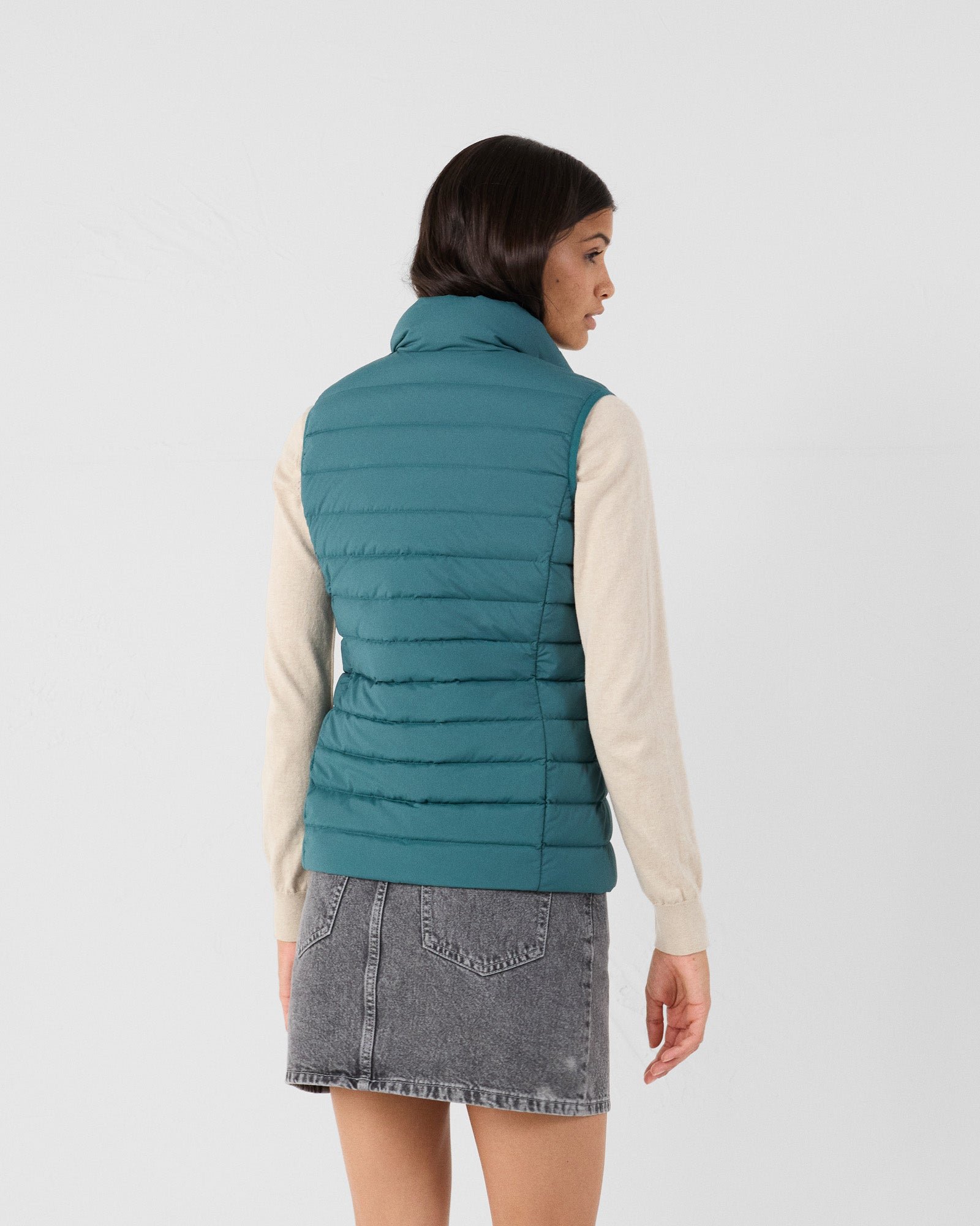 Stretch sleeveless down jacket Grenada JOTT Green