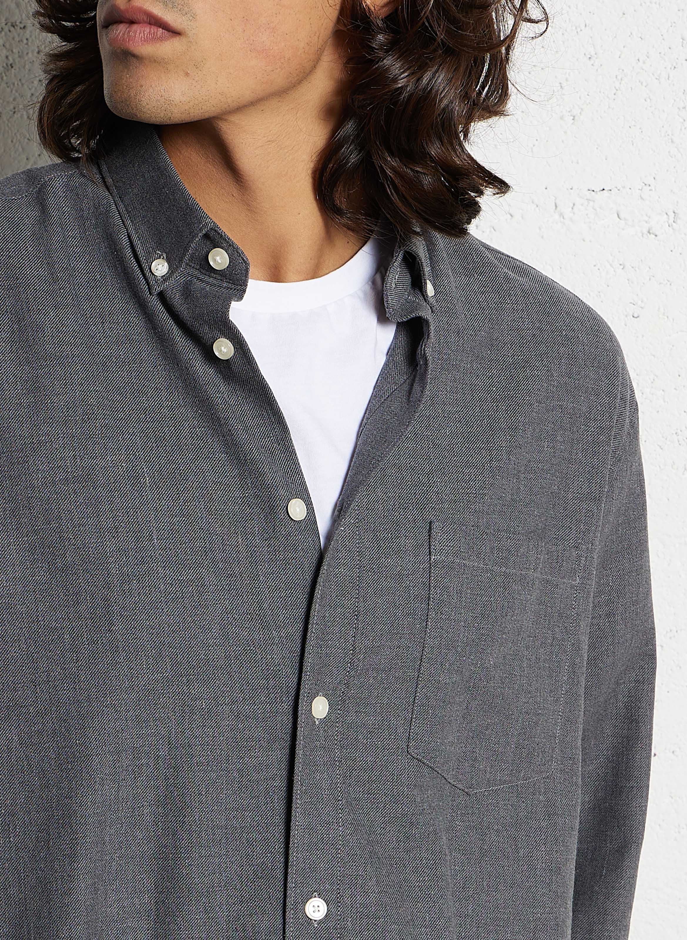 Dakota regular-fit cotton shirt AU PRINTEMPS PARIS Grey