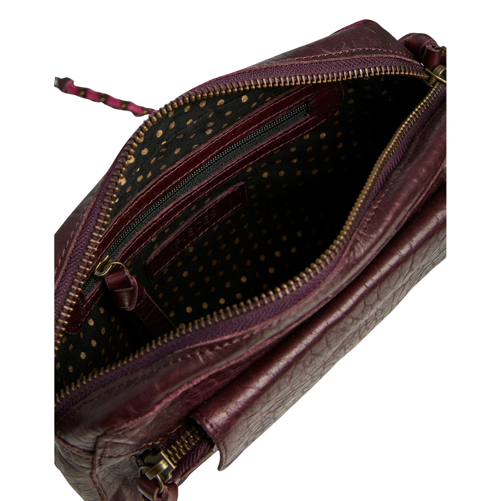 Leren crossbodytas  PIECES Rood