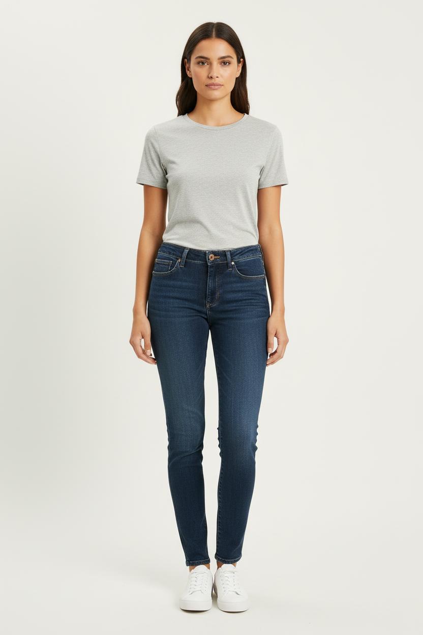 Cropped slim jeans with studs LEVI'S - Seconde main Blue